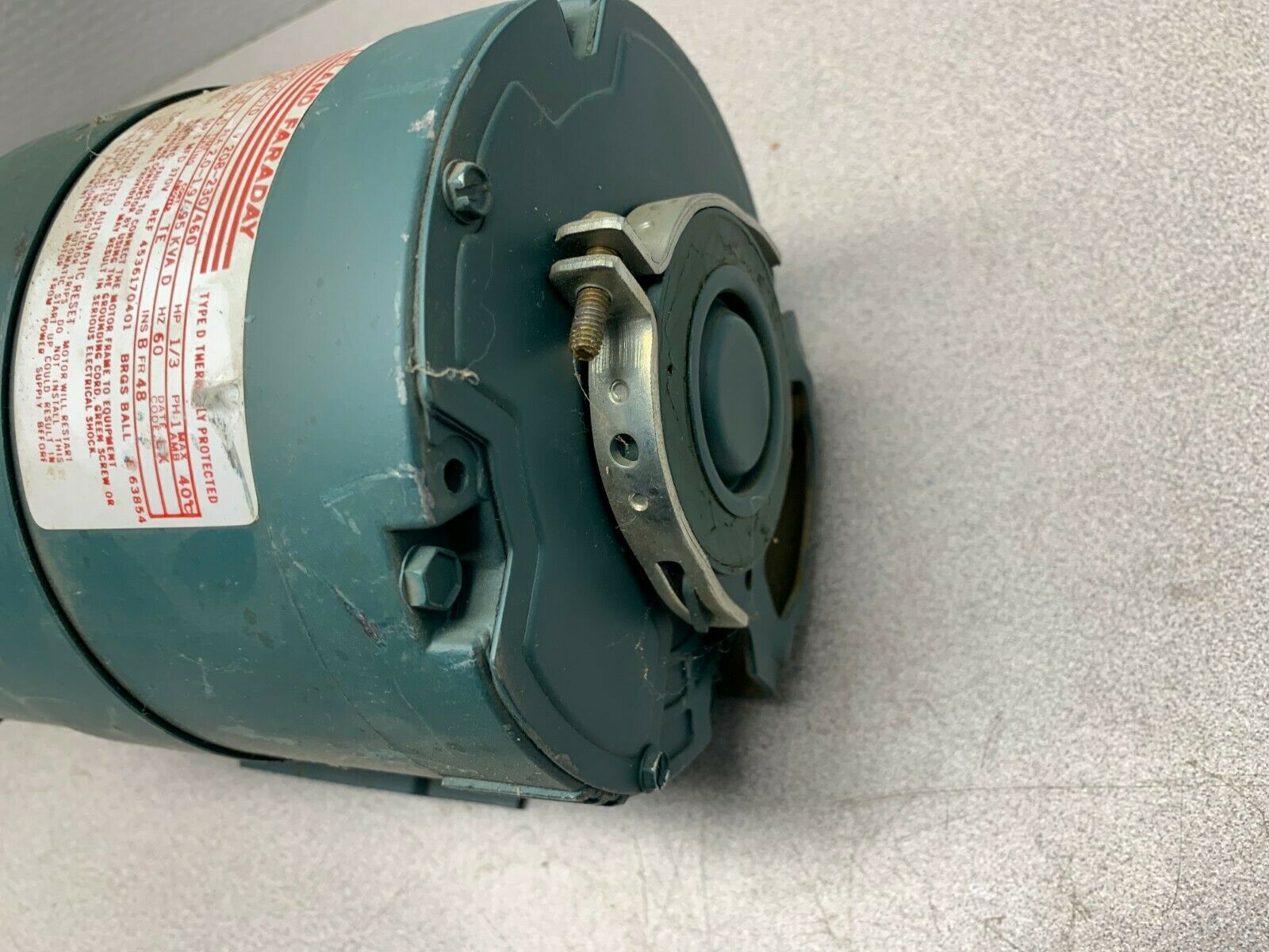 NEW NO BOX LELENAD FARADAY 1/3HP 1075 RPM MOTOR 208-230/460 VOLT EM2-2007D