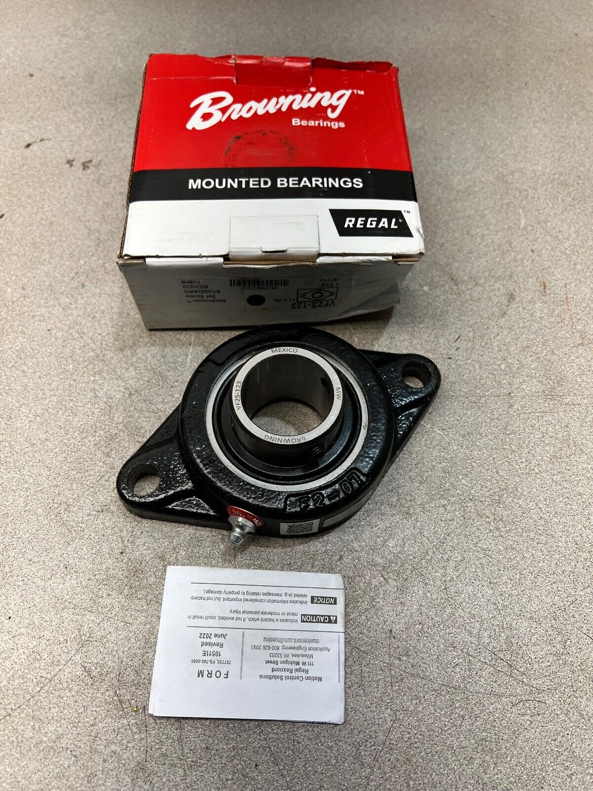 NEW IN BOX BROWNING FLANGE BEARING VF2S-123