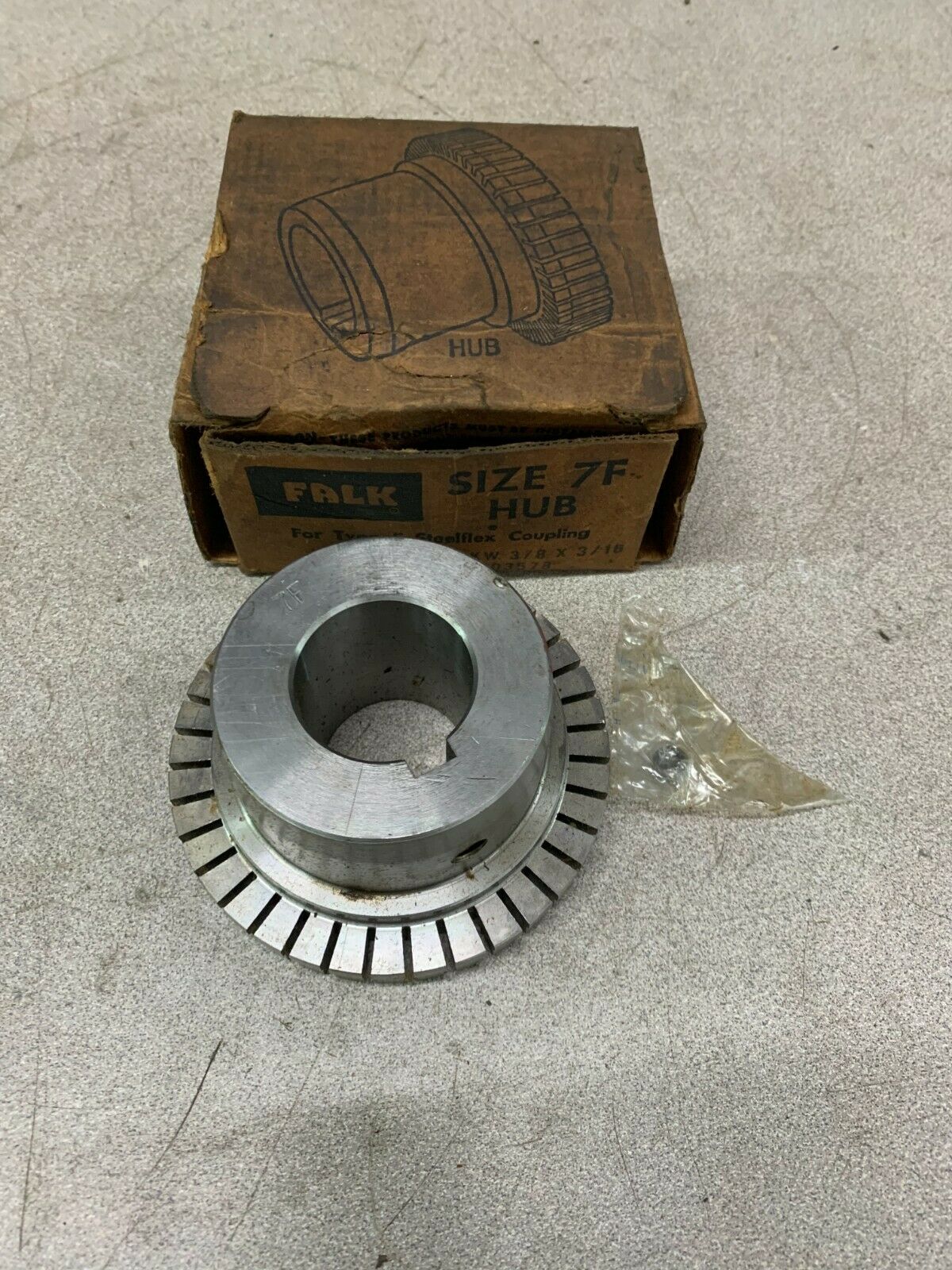 NEW IN BOX FALK 703578 SIZE 7F STEELFLEX COUPLING HUB 1.500 KW 3/8 X 3/16