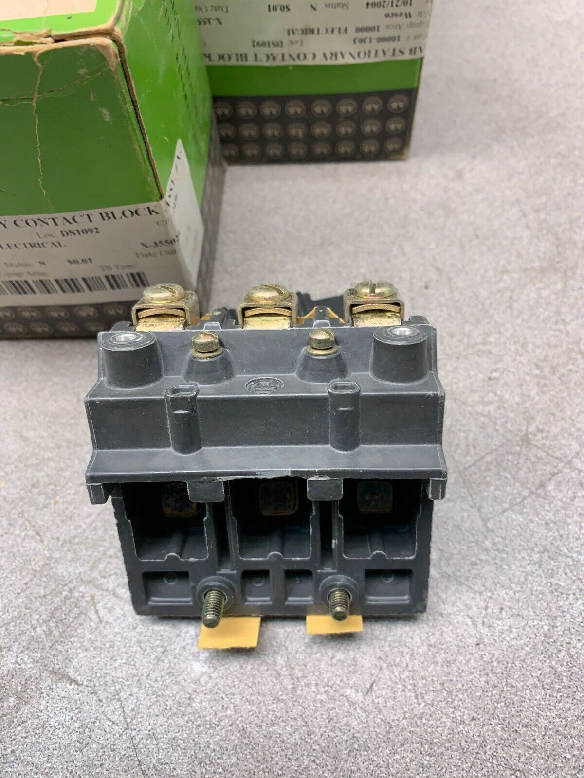 LOT OF 5 NEW ALLEN-BRADLEY SIZE 1 STATIONARY CONTACT BLOCK ASSEMBLY X-355028