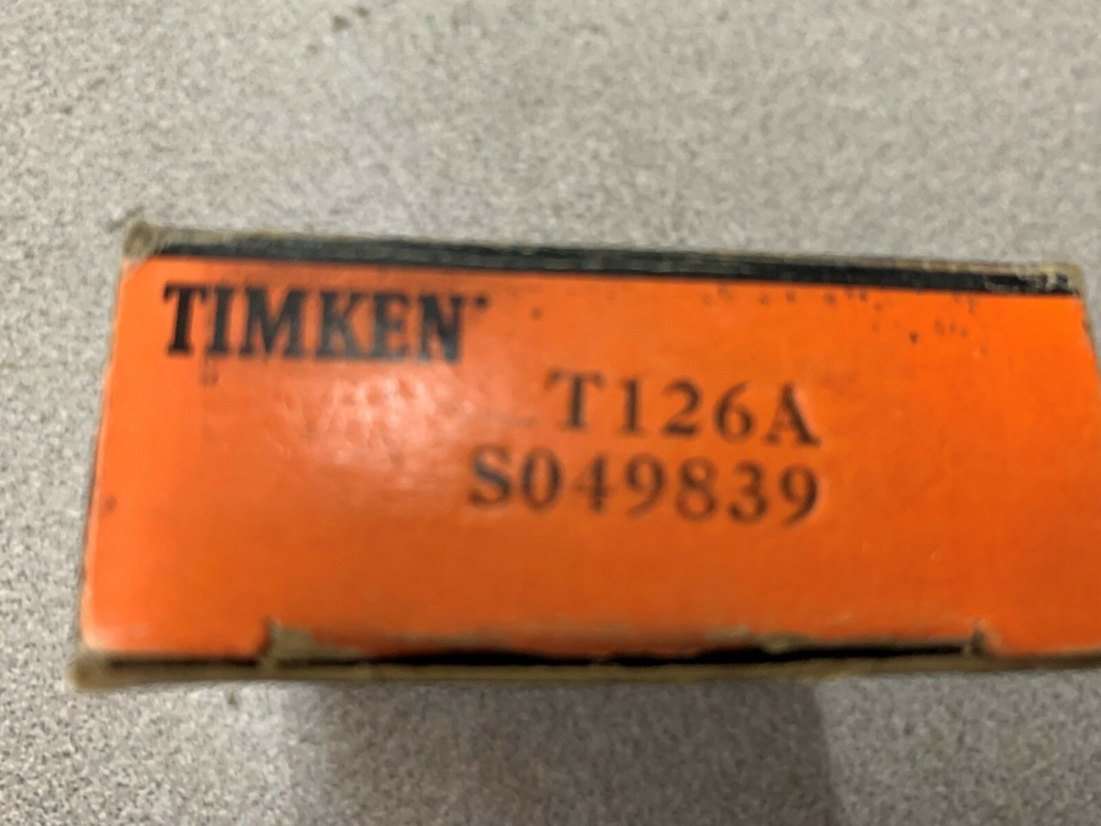 NEW IN BOX TIMKEN BEARING T126A S049839