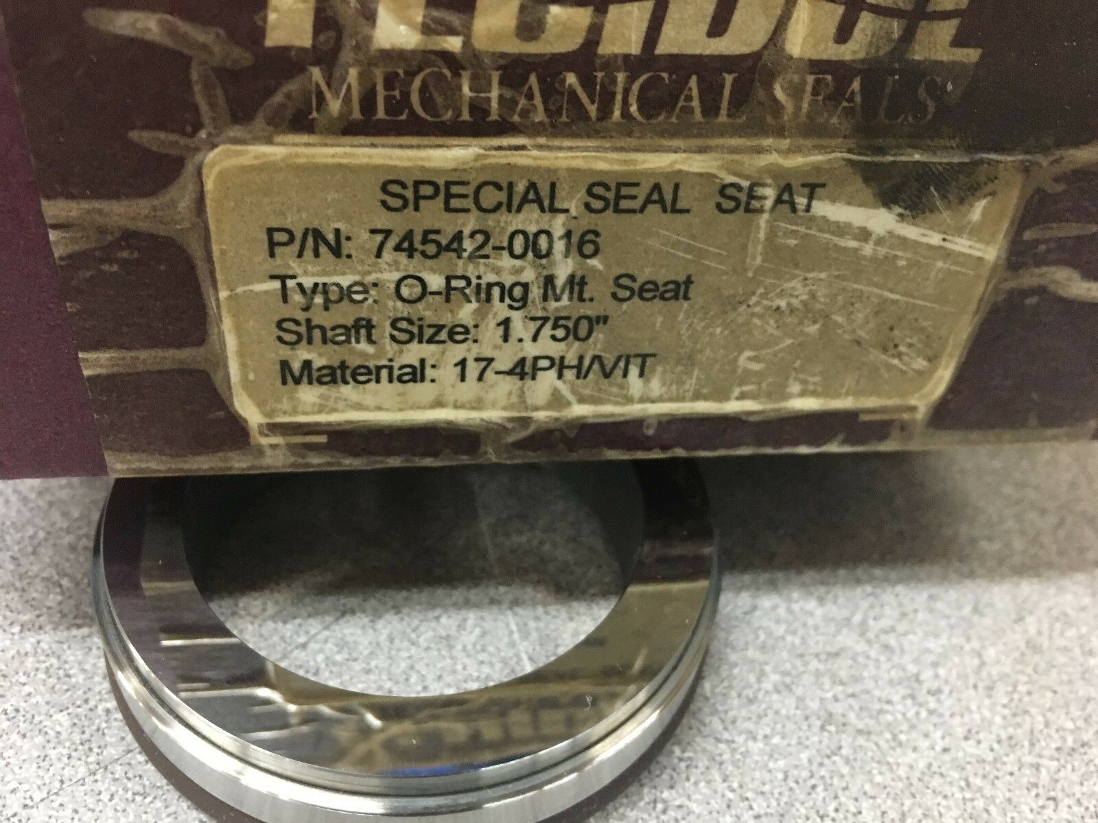 NEW IN BOX FLUIDOL 1.750" SHAFT SIZE SEAL SEAT 74542-0016