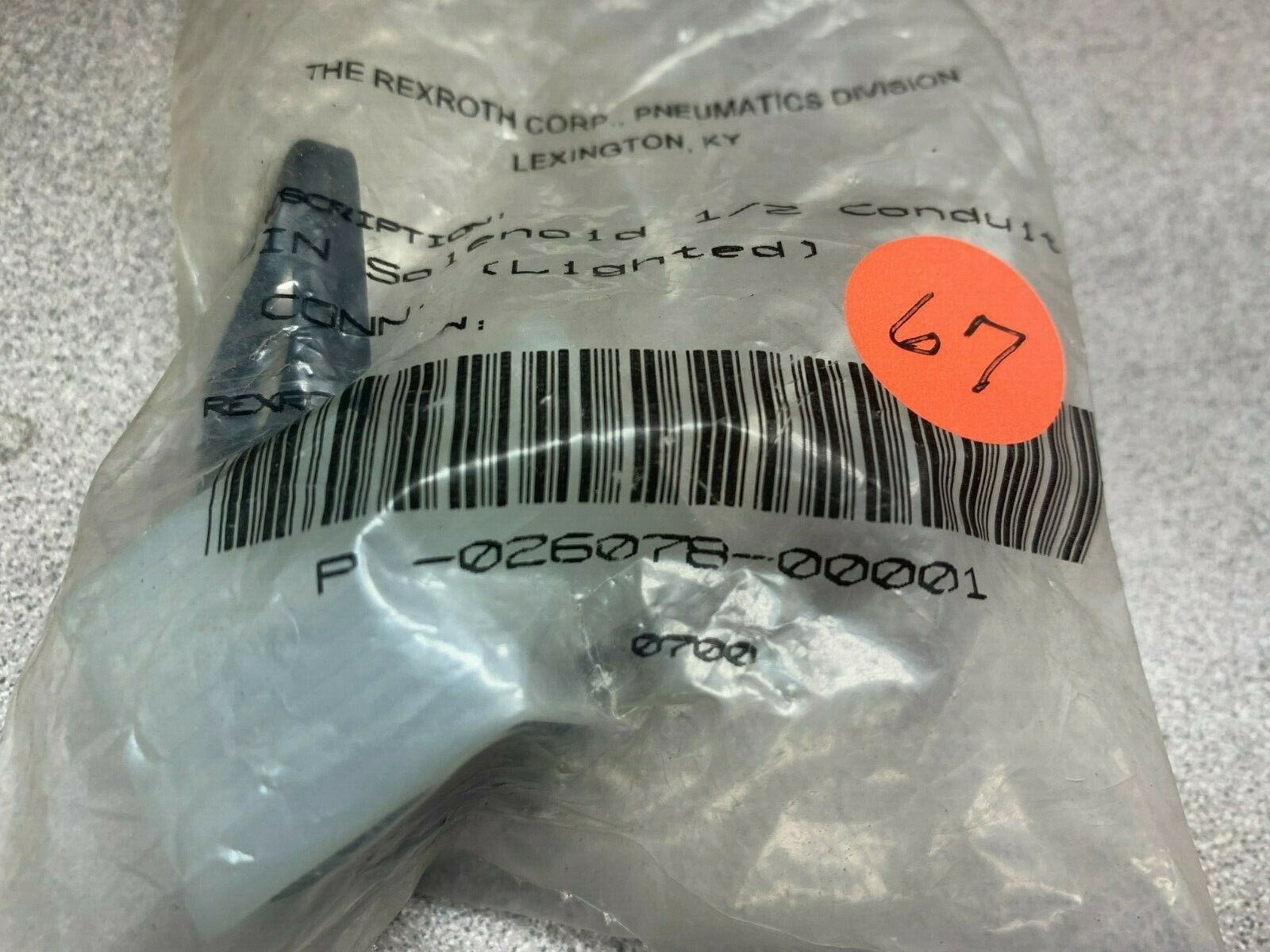 LOT OF 2 NEW IN BAG REXROTH CONNECTOR P-026078-00001