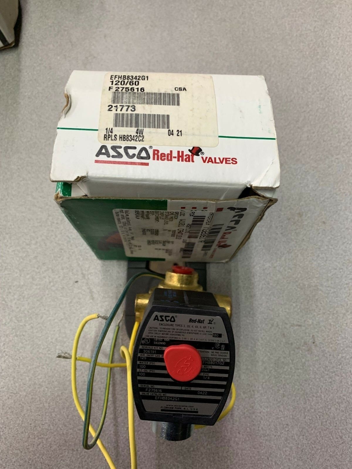 NEW IN BOX ASCO VALVE EFHB834G1