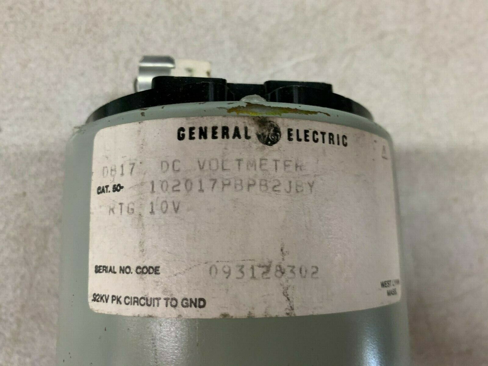 USED GENERAL ELECTRIC 0-4000RPM METER 50-102017PBPB2JBY