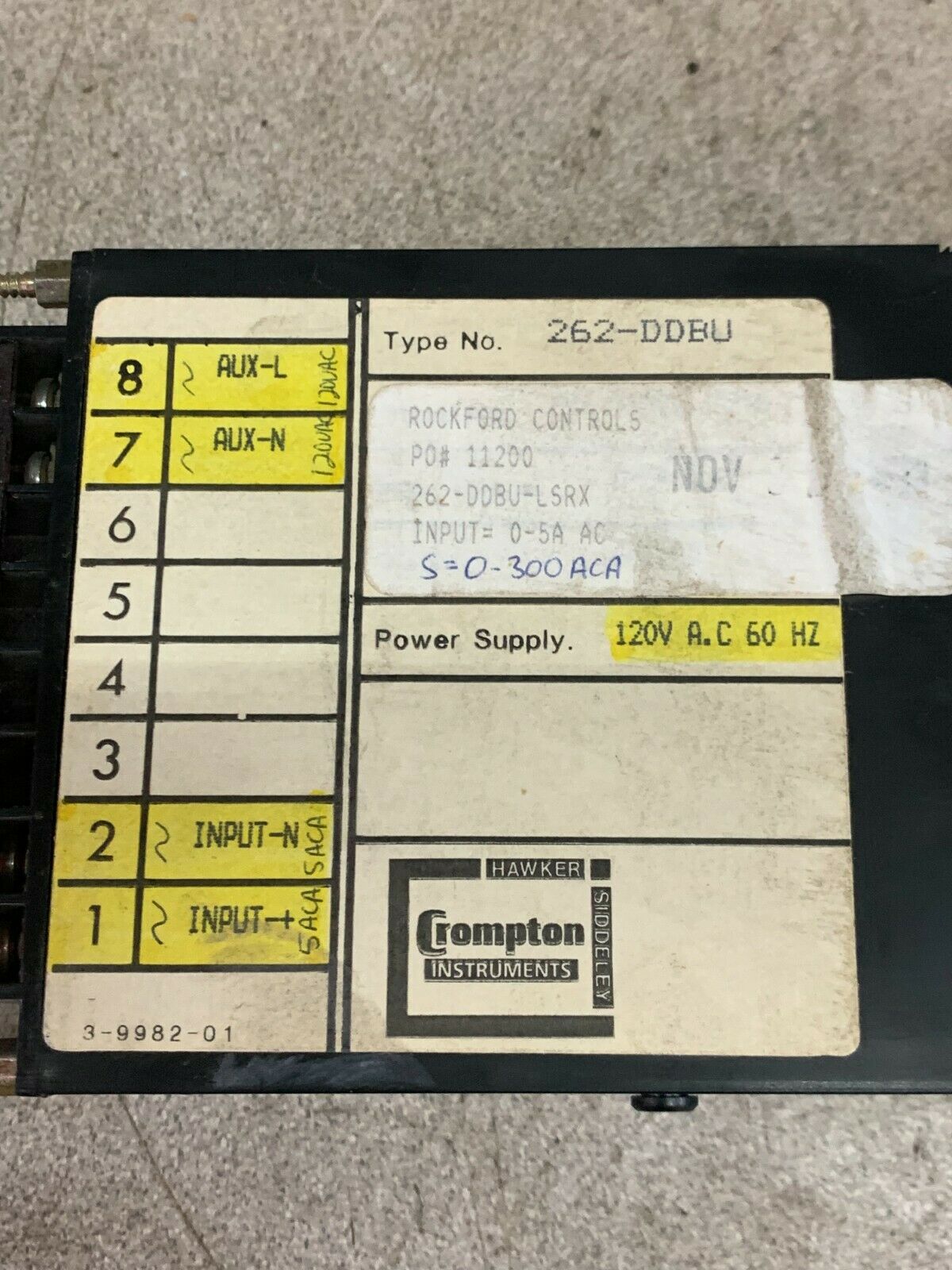 NEW CROMPTON INSTRUMENTS LED PANEL METER 262-DDBU