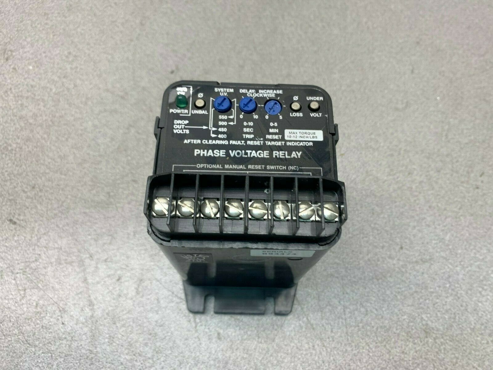 USED GENERAL ELECTRIC PHASE VOLTAGE MONITOR LPVR-575