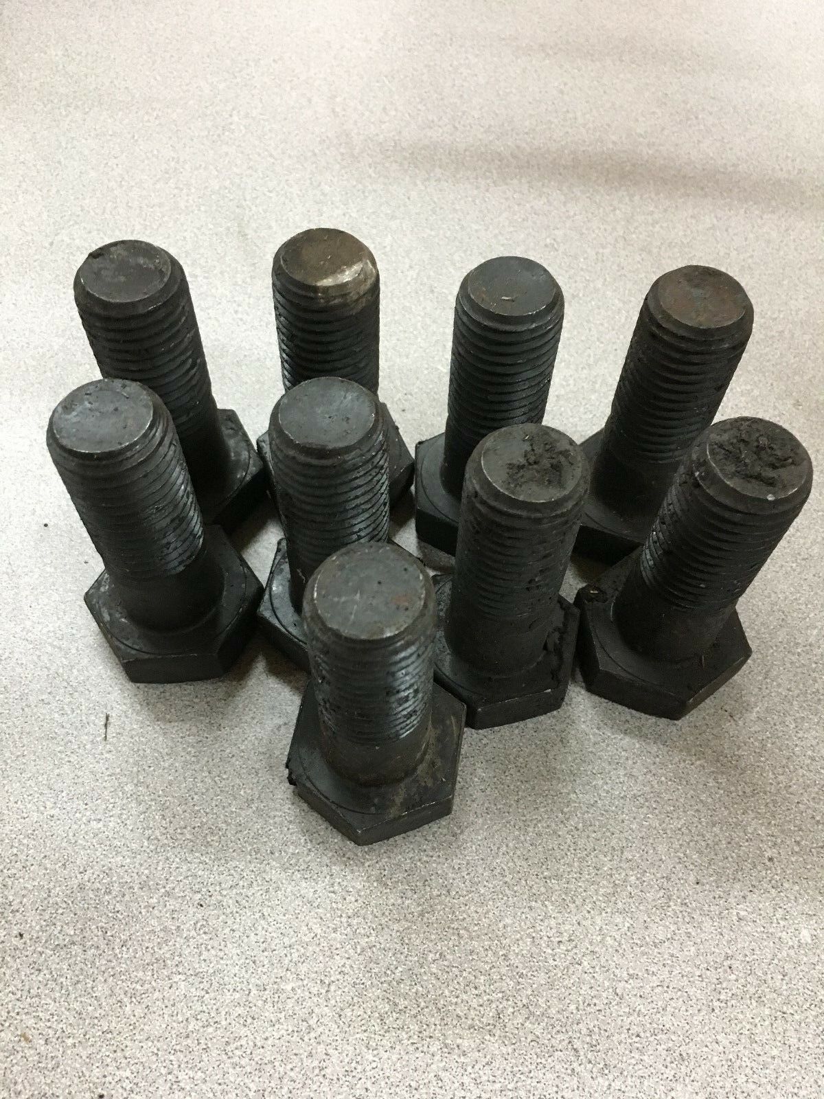 NEW LOT OF 9 HEX HEAD  1"-9 X 2-3/4" GRADE 5 BOLTS