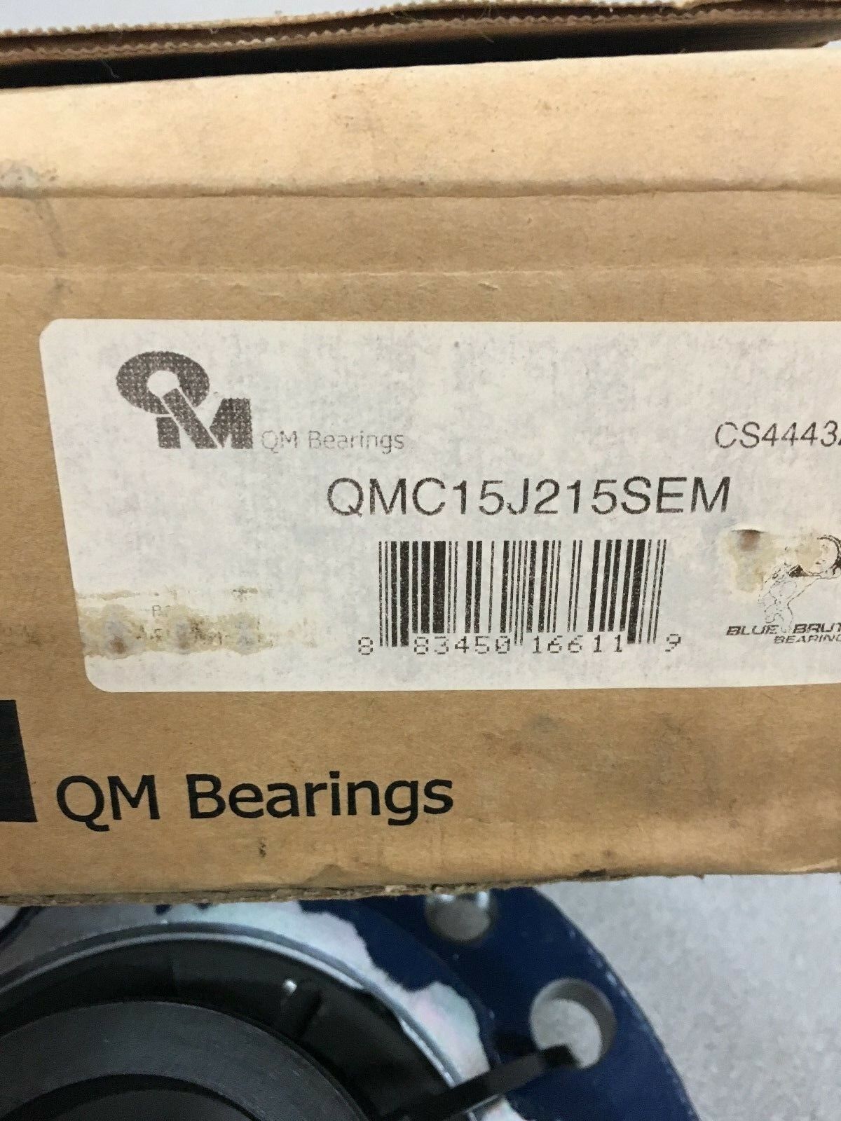 NEW IN BOX QM BLUE BRUTE BEARINGS SPHERICAL 4-BOLT FLANGE BEARING QMC15J215SEM