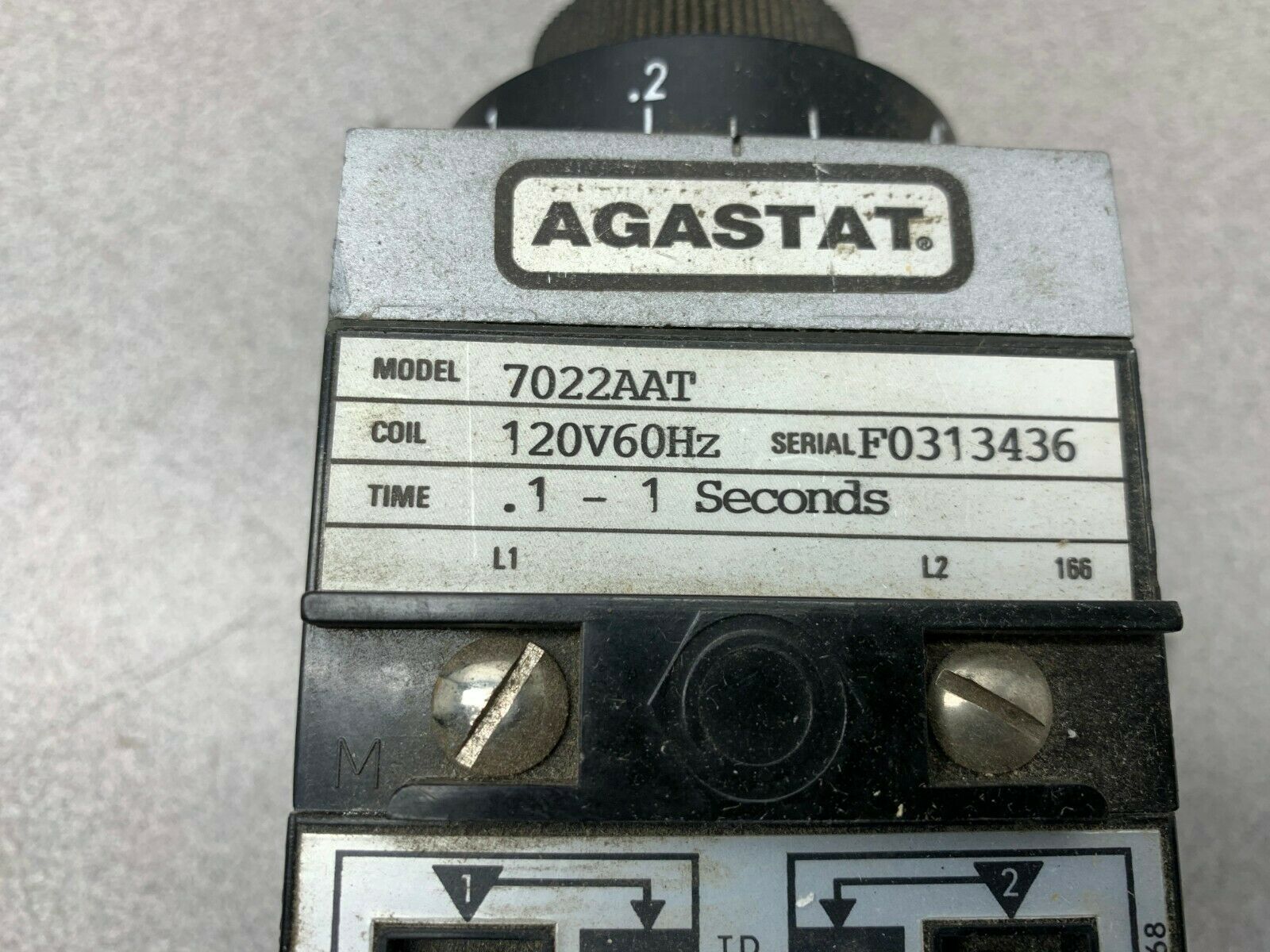 NEW NO BOX AGASTAT 120VAC TIMER .1-1 SEC. TIMING RELAY 7022AAT