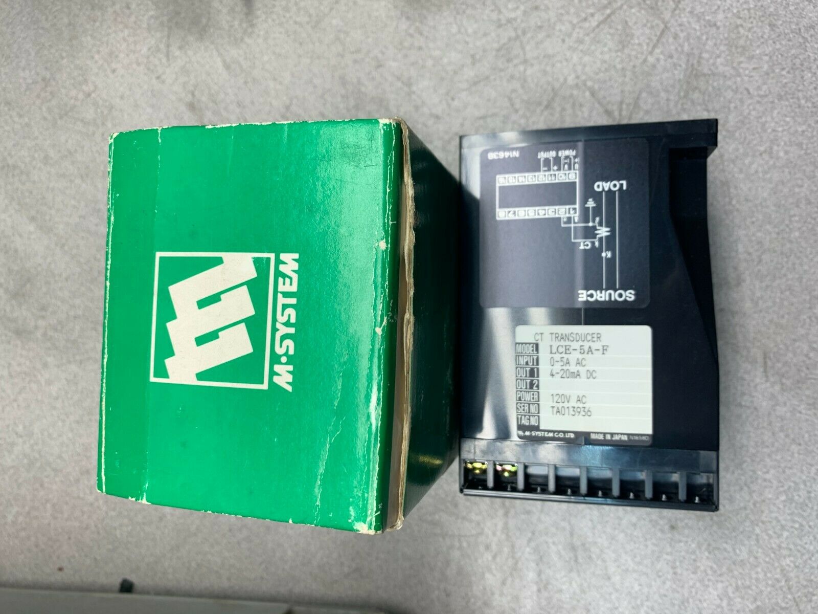 NEW IN BOX M-SYSTEM TRANSDUCER LCE-5A-F