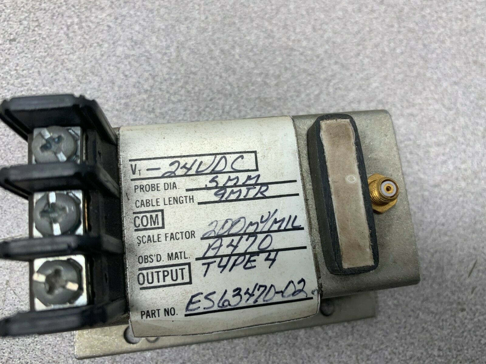 NEW NO BOX BENTLY NEVADA E563470-02 TRANSDUCER PROXIMITOR 200 MV/MIL, A470