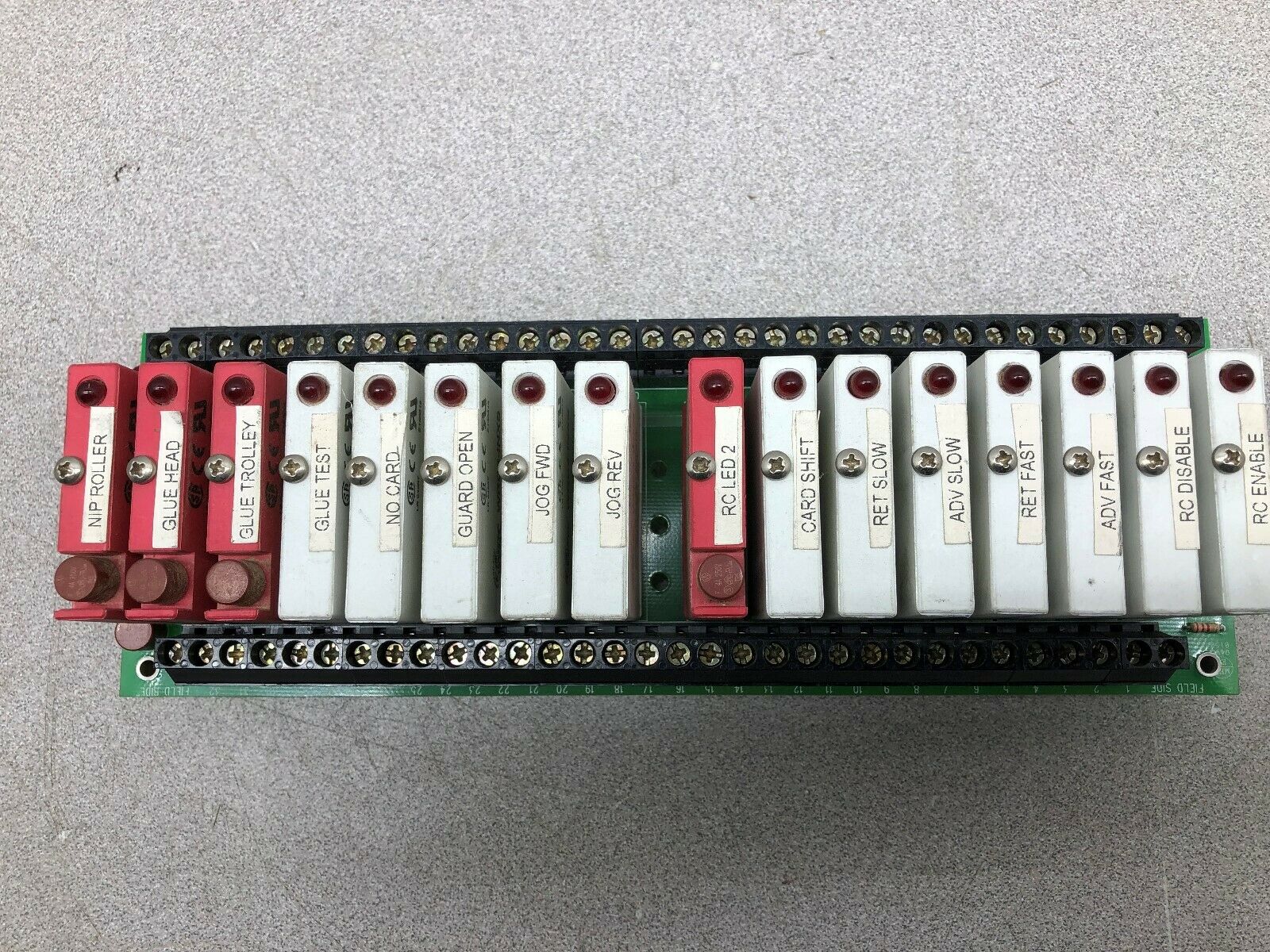 USED WESTERN RESERVE CONTROLS RELAY TERMINAL BOARD WRC4-A16T