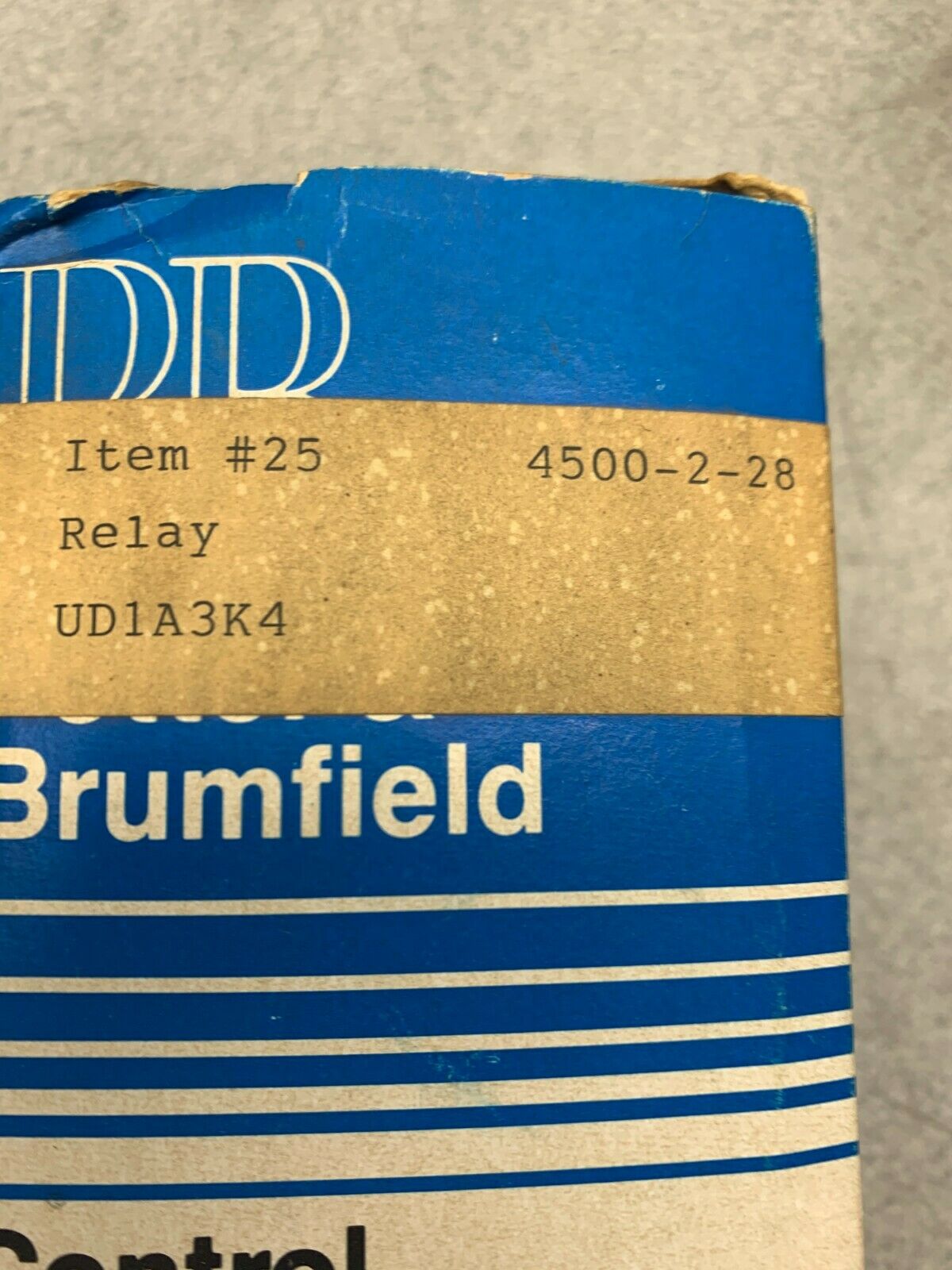NEW IN BOX POTTER AND BRUMFIELD RELAY CDD-38-30009