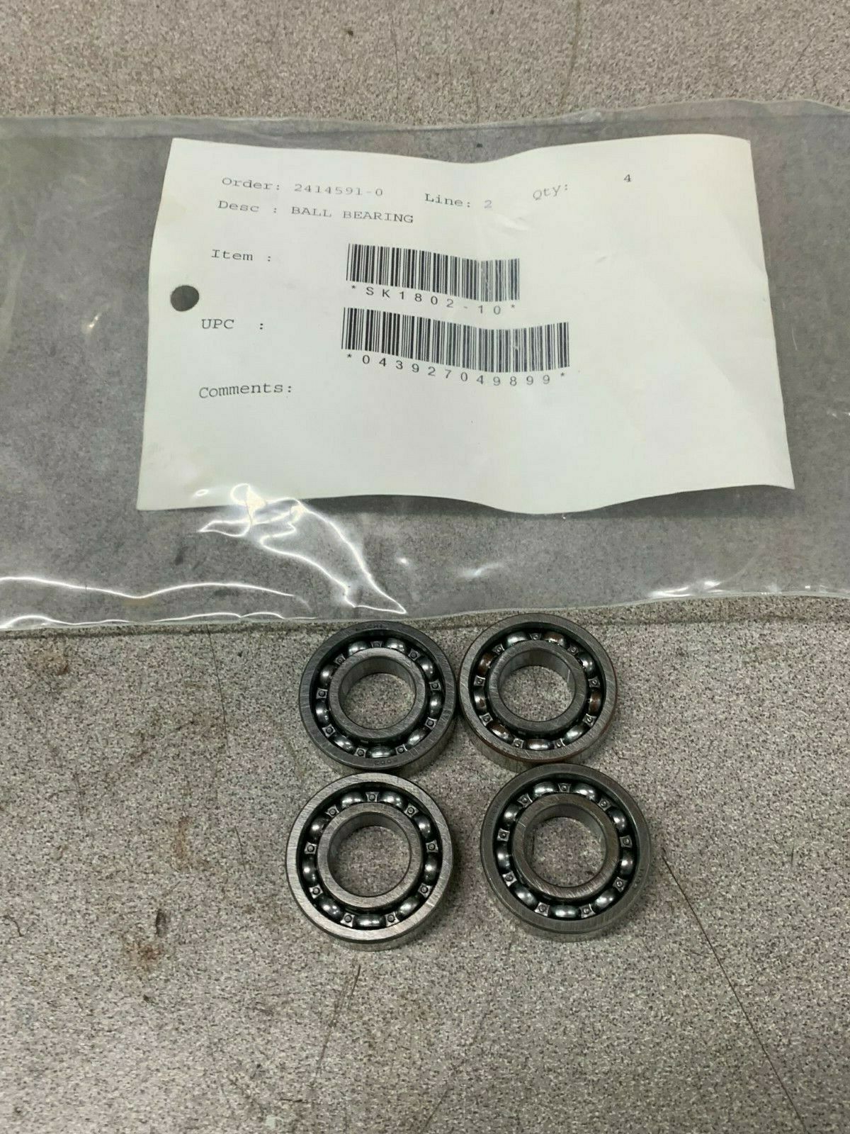 LOT OF 4 NEW NO BOX NACHI ROLLER BEARINGS 6002