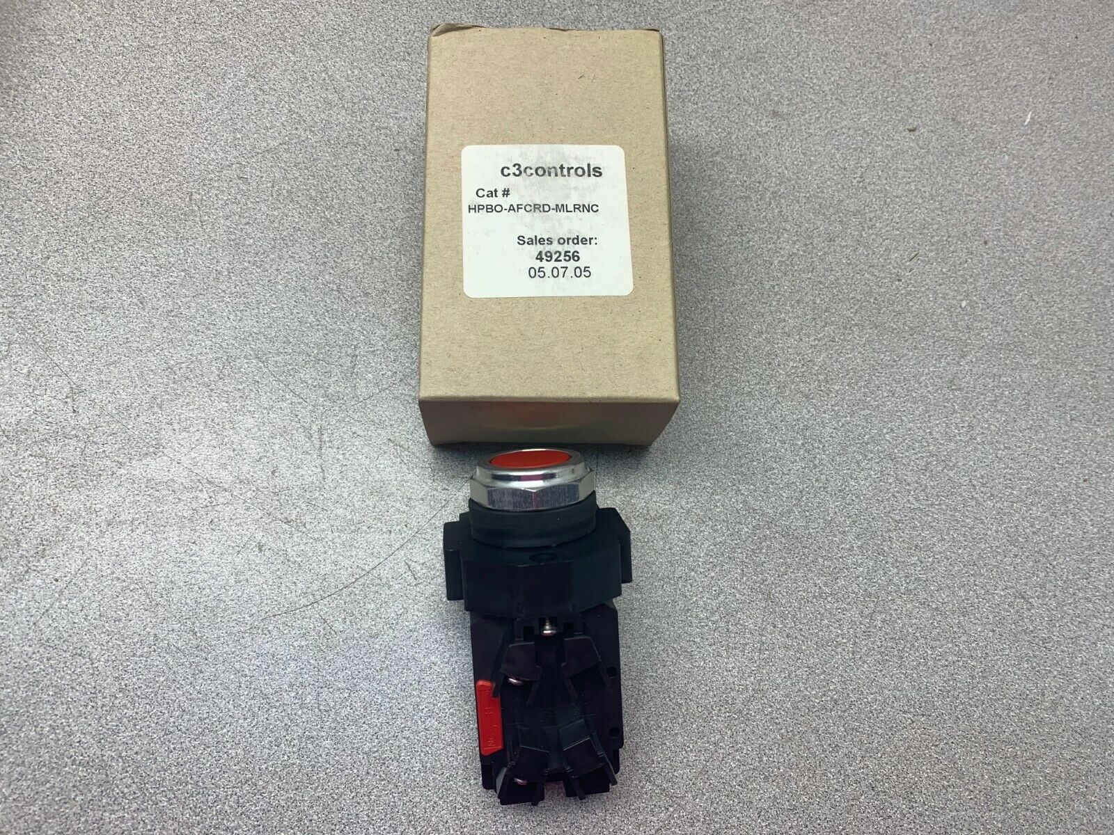 NEW IN BOX C3 CONTROLS RED PUSHBUTTON HPBO-AFCRD-MLRNC