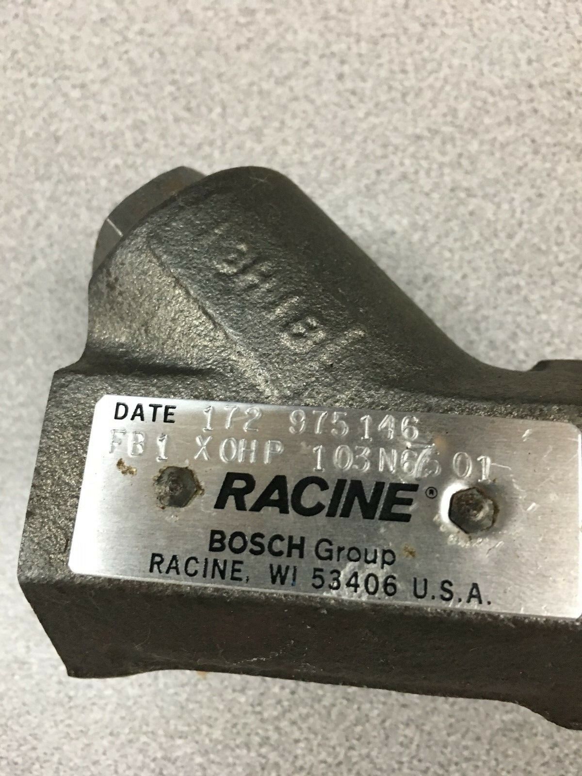 NEW BOSCH RACINE HYDRAULIC CHECK VALVE FB1 X0HP 103N675 01