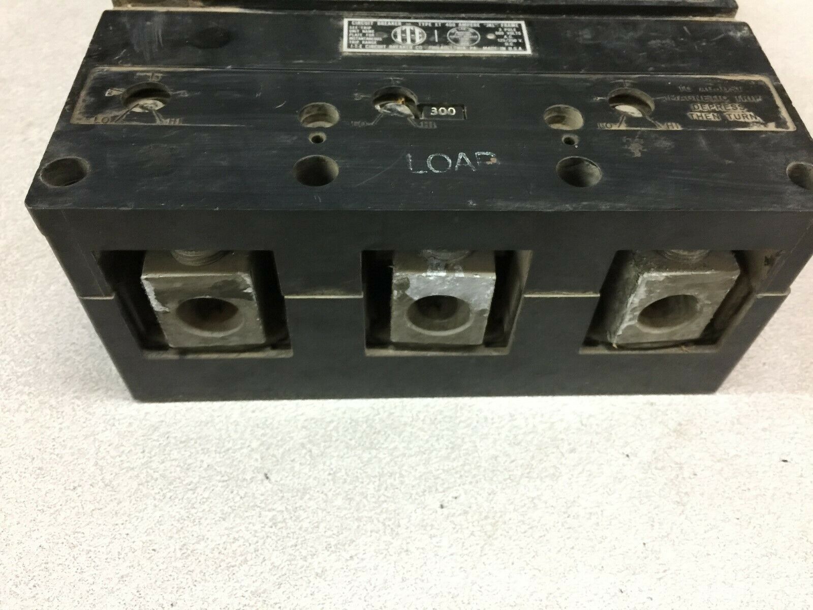 USED ITE 400AMP 3POLE 600VAC 250VDC BREAKER JKL FRAME