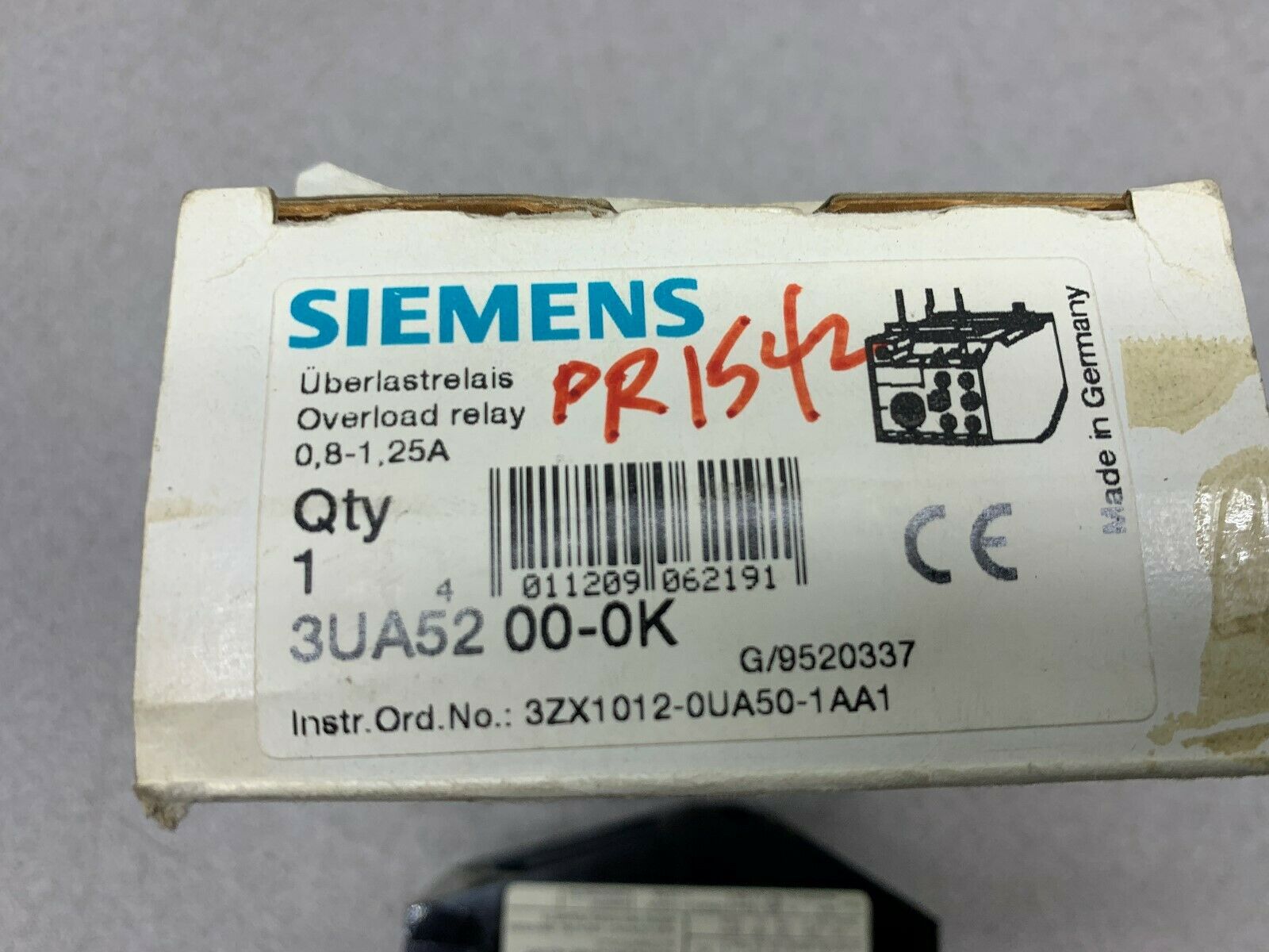 NEW IN BOX SIEMENS RELAY 3UA52-00-0K