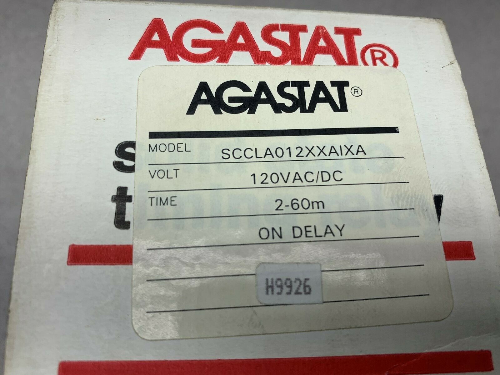 NEW IN BOX AGASTAT TIMING RELAY SCCLA012XXAIXA