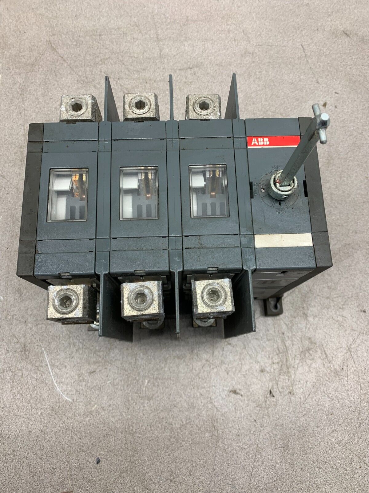 USED ABB 600VAC. 200AMP TRANSFER DISCONNECT SWITCH OT200U30C