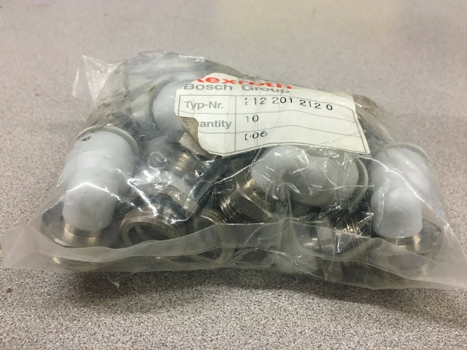 NEW LOT OF 10 REXROTH ELBOWS 212 201 212 0