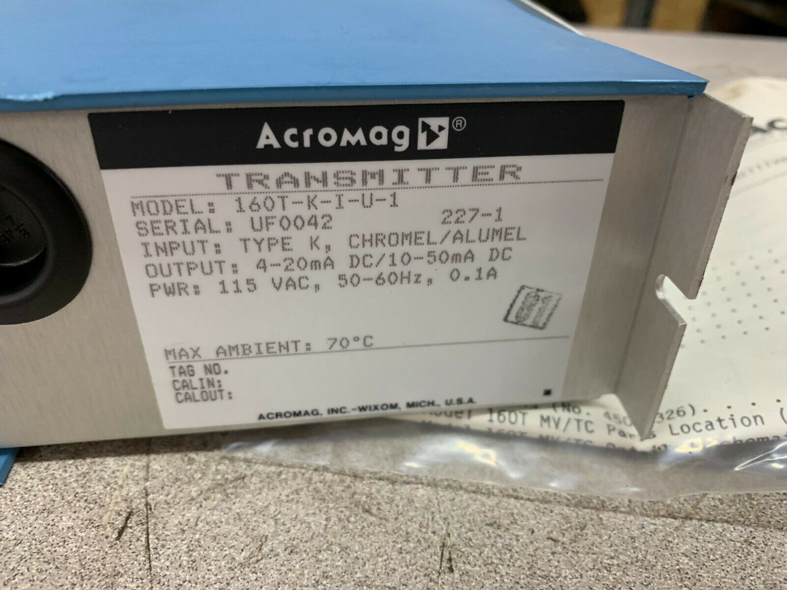 NEW NO BOX ACROMAG TRANSMITTER 160T-K-I-U-1