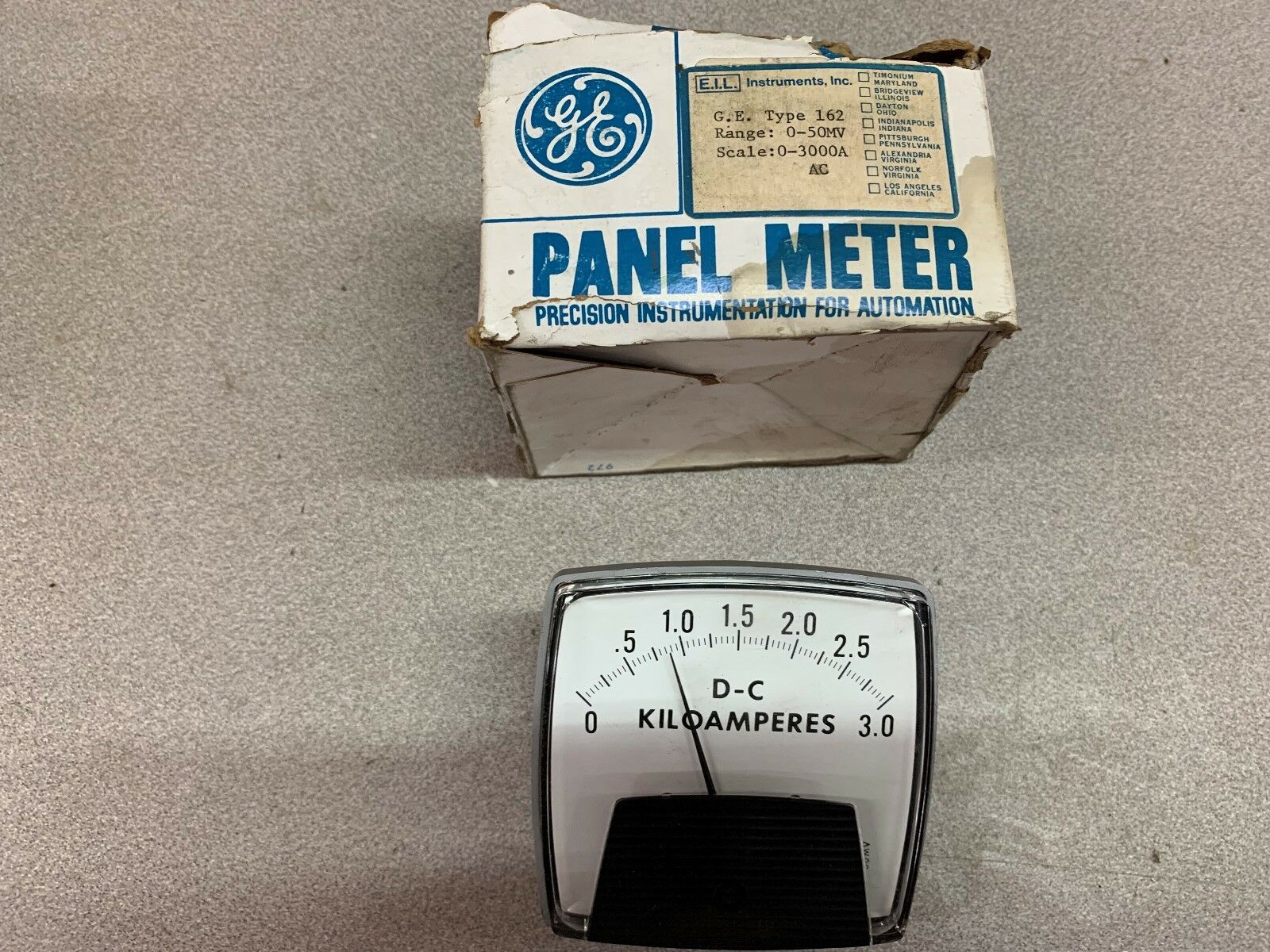 NEW IN BOX GE PANEL METER 162