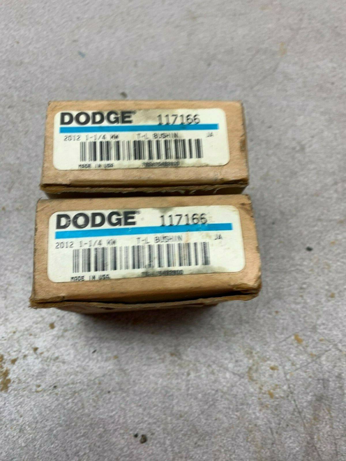 LOT OF 2 NEW IN BOX DODGE 2012 1-1/4 KW T-L BUSHIN 117166