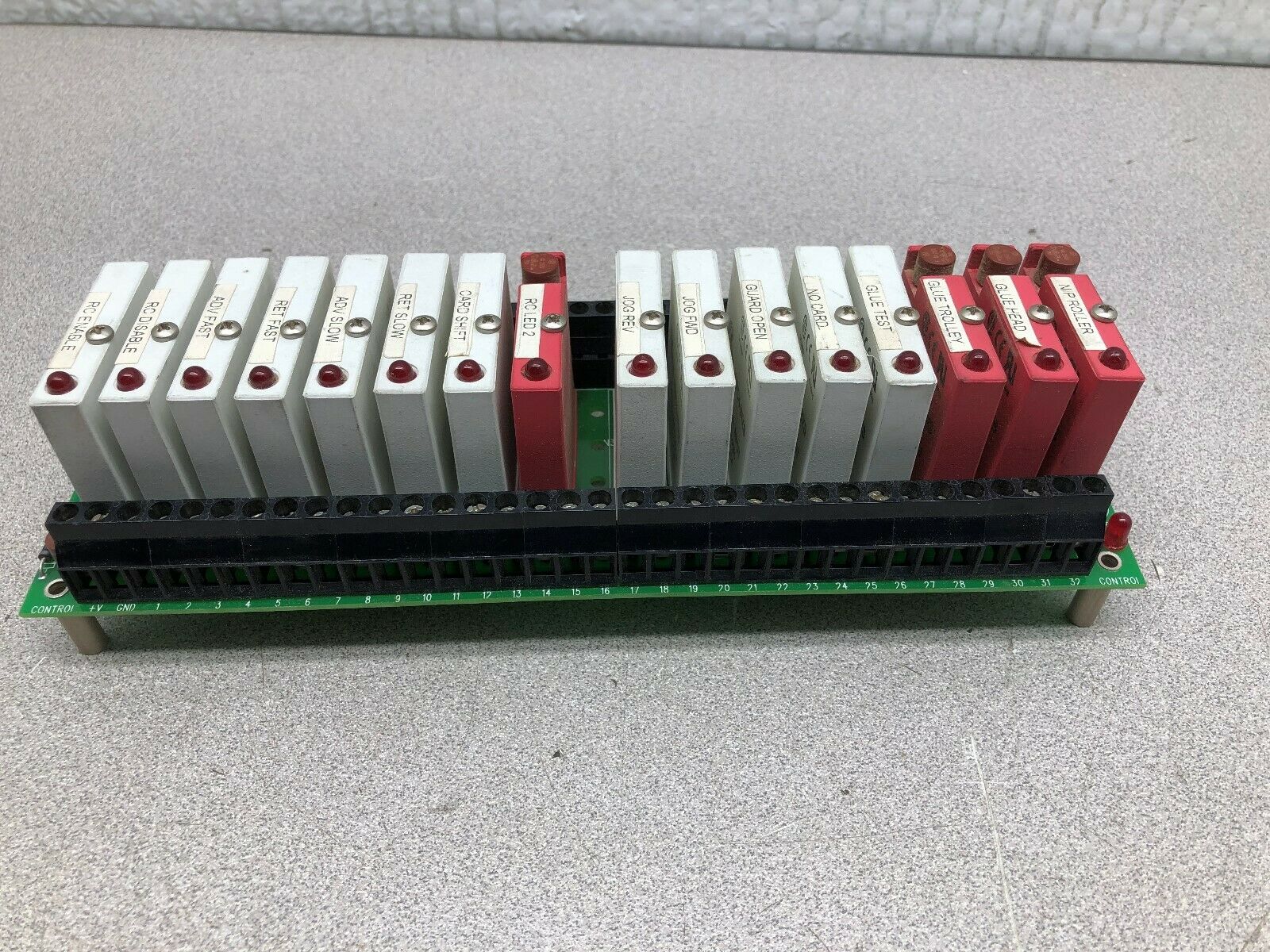 USED WESTERN RESERVE CONTROLS RELAY TERMINAL BOARD WRC4-A16T