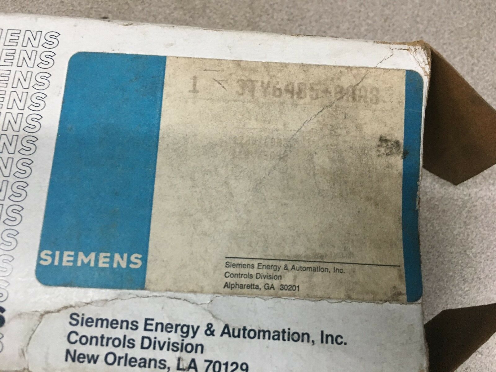 NEW NO BOX SIEMENS COIL 3TY64830AM0