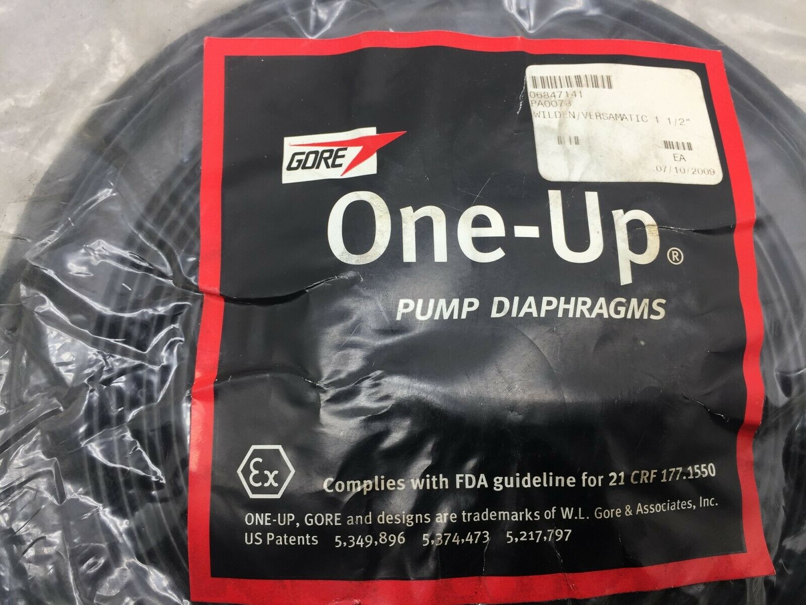 NEW IN BAG GORE ONE-UP PUMP DIAPHRAGM PA0078