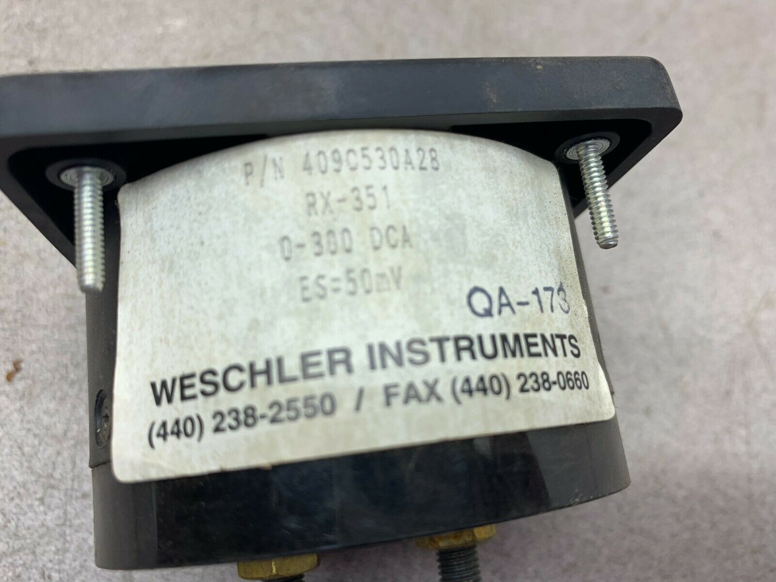 NEW IN BOX WESCHLER 409C530A28 METER RX-351