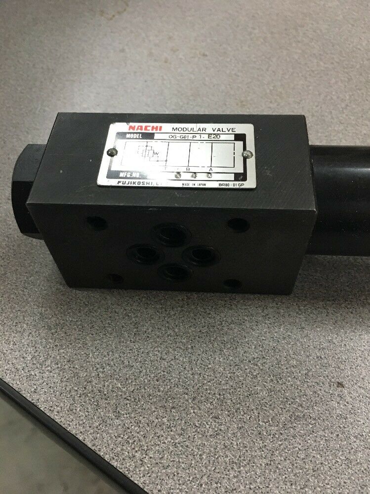 NEW NO BOX NACHI HYDRAULIC MODULAR VALVE OG-G01-P1-E20