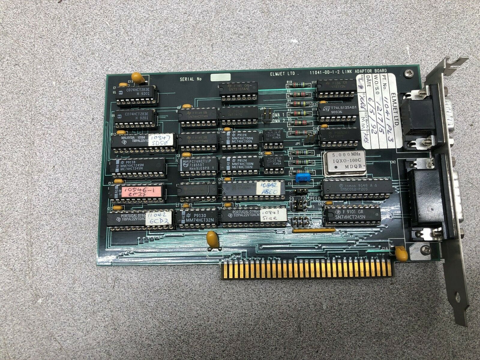 USED ELMJET LTD LINK ADAPTOR BOARD 11041-DD-1-2