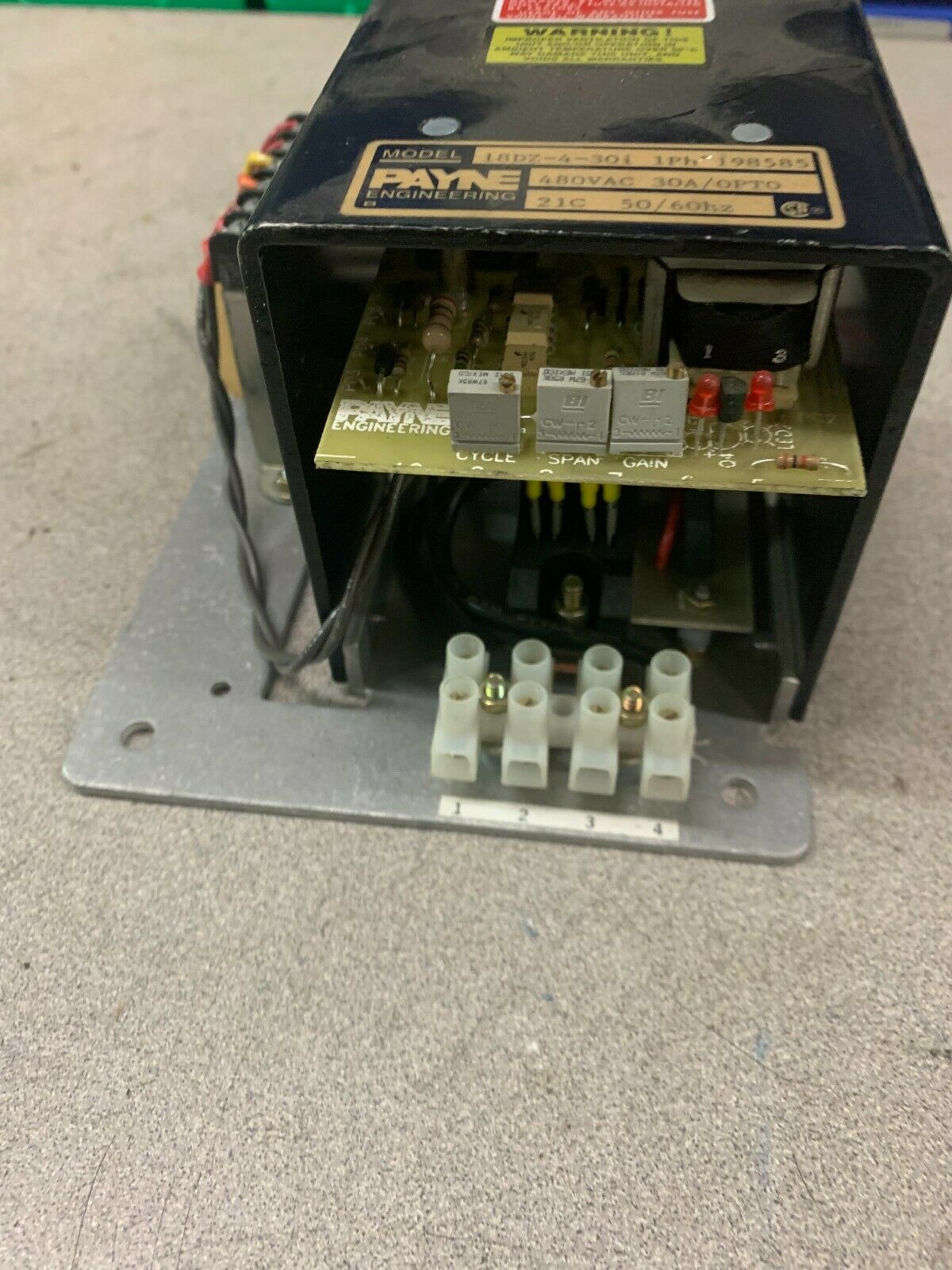 USED PAYNE ENGINEERING POWER CONTROL 18DZ-4-30I 1PH 198585