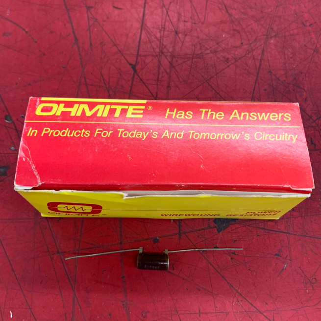 NEW BOX OF 25 OHMITE RESISTORS B5J7R5