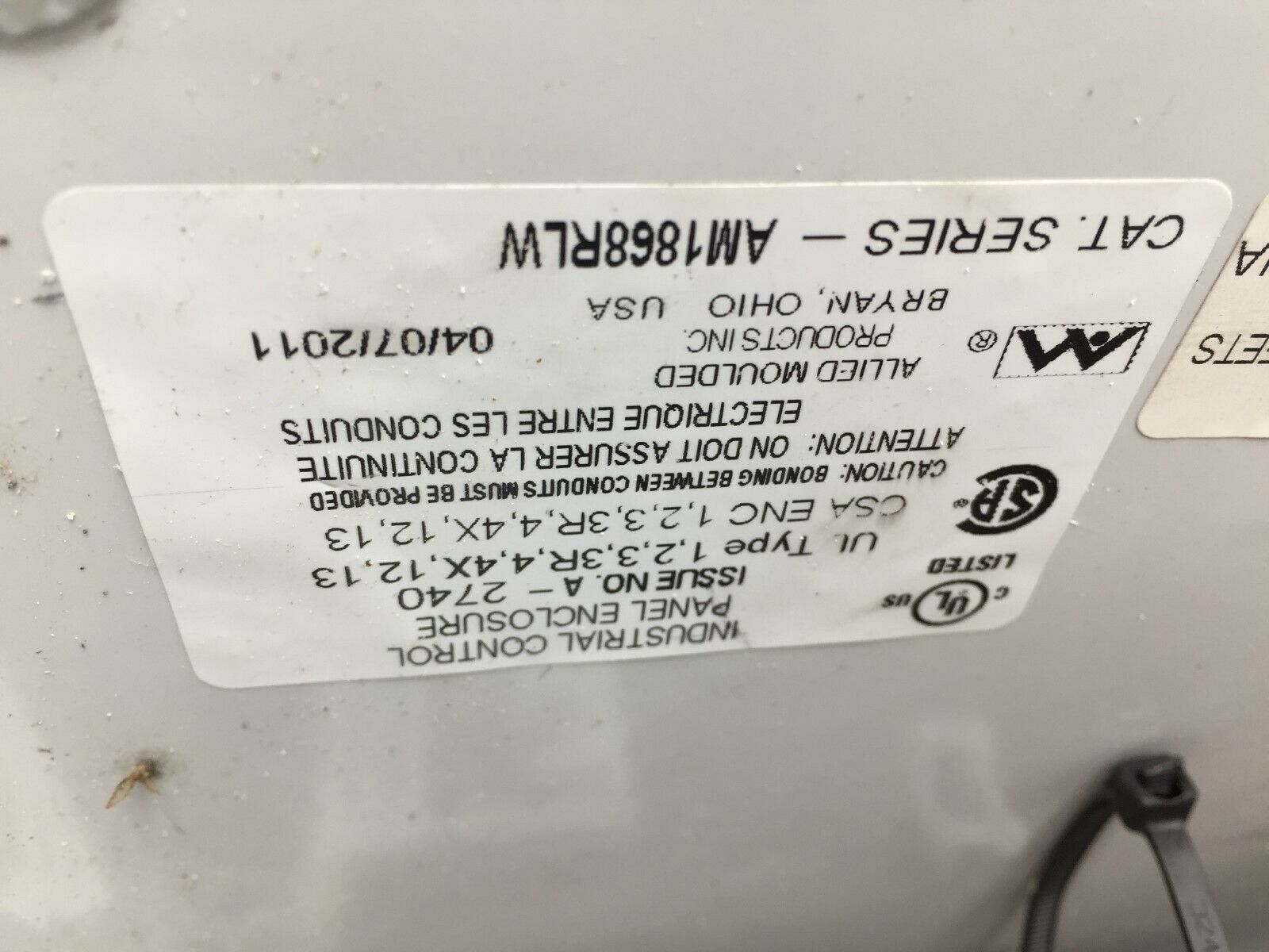 USED QUALITY SWITCH VISABLE DISCONNECT AM1868RLW