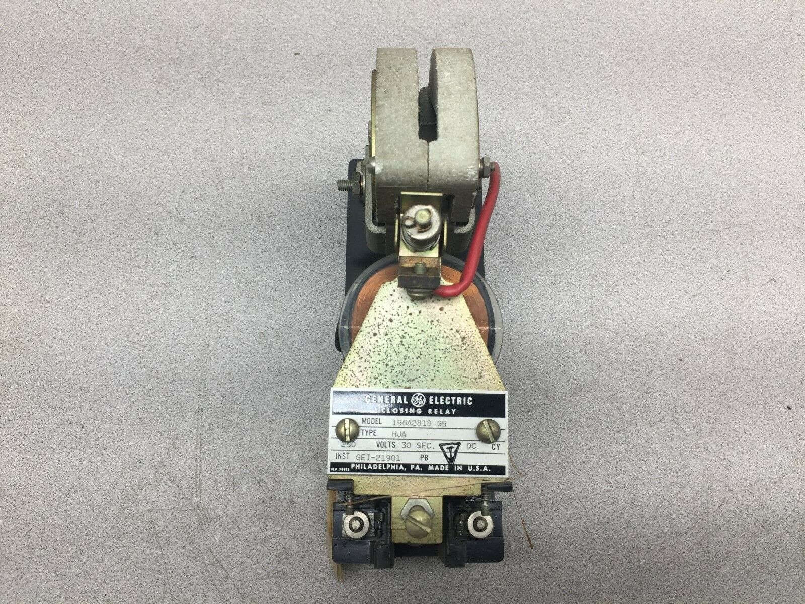 NEW NO BOX GENERAL HJA 30 SEC 250 VDC ELECTRIC CLOSING RELAY 156A2818 G5 / GEI-2