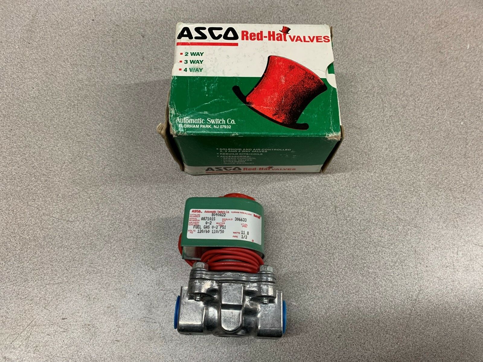 NEW IN BOX ASCO VALVE 8040A22