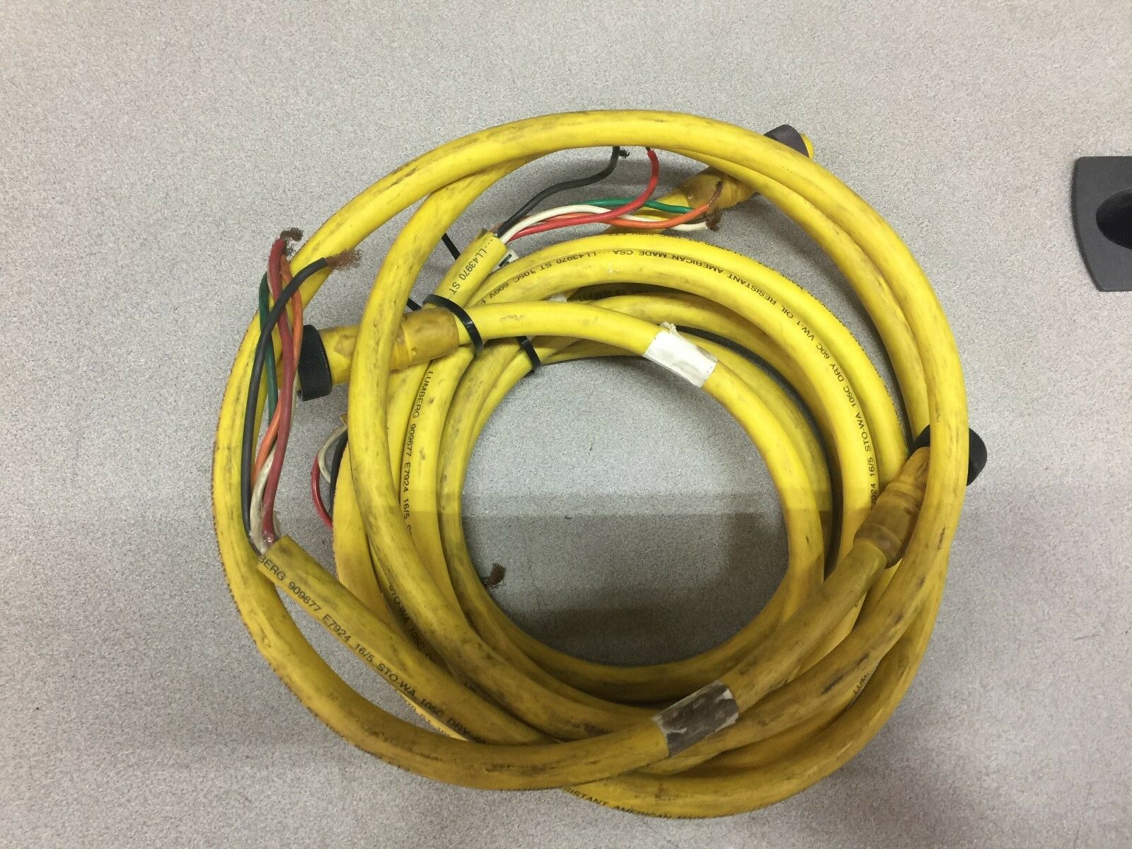 USED LOT OF 3 LUMBERG 6FT CORDSETS RK 50-677