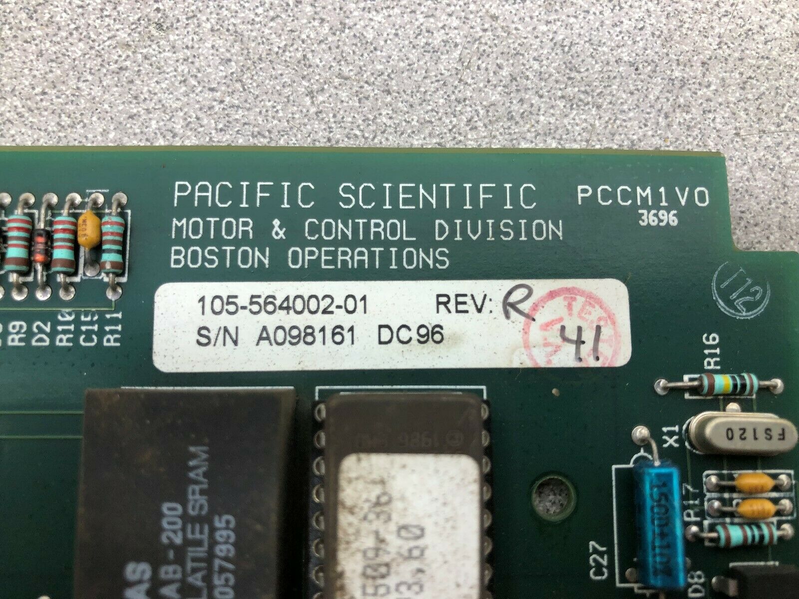 USED PACIFIC SCIENTIFIC CIRCUIT BOARD 105-564002-01