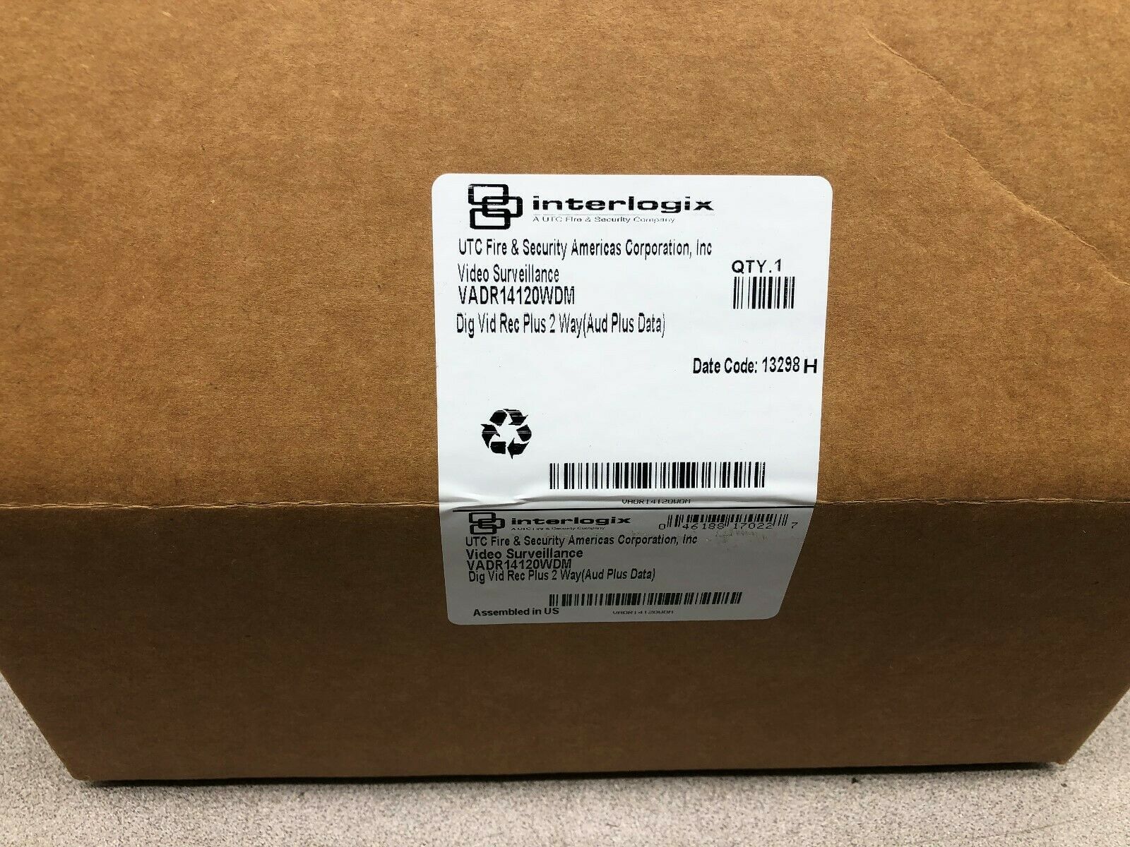 NEW IN BOX INTERLOGIX VIDEO RECEIVER/AUDIO DATA TRANSCEIVER VADR14120WDM