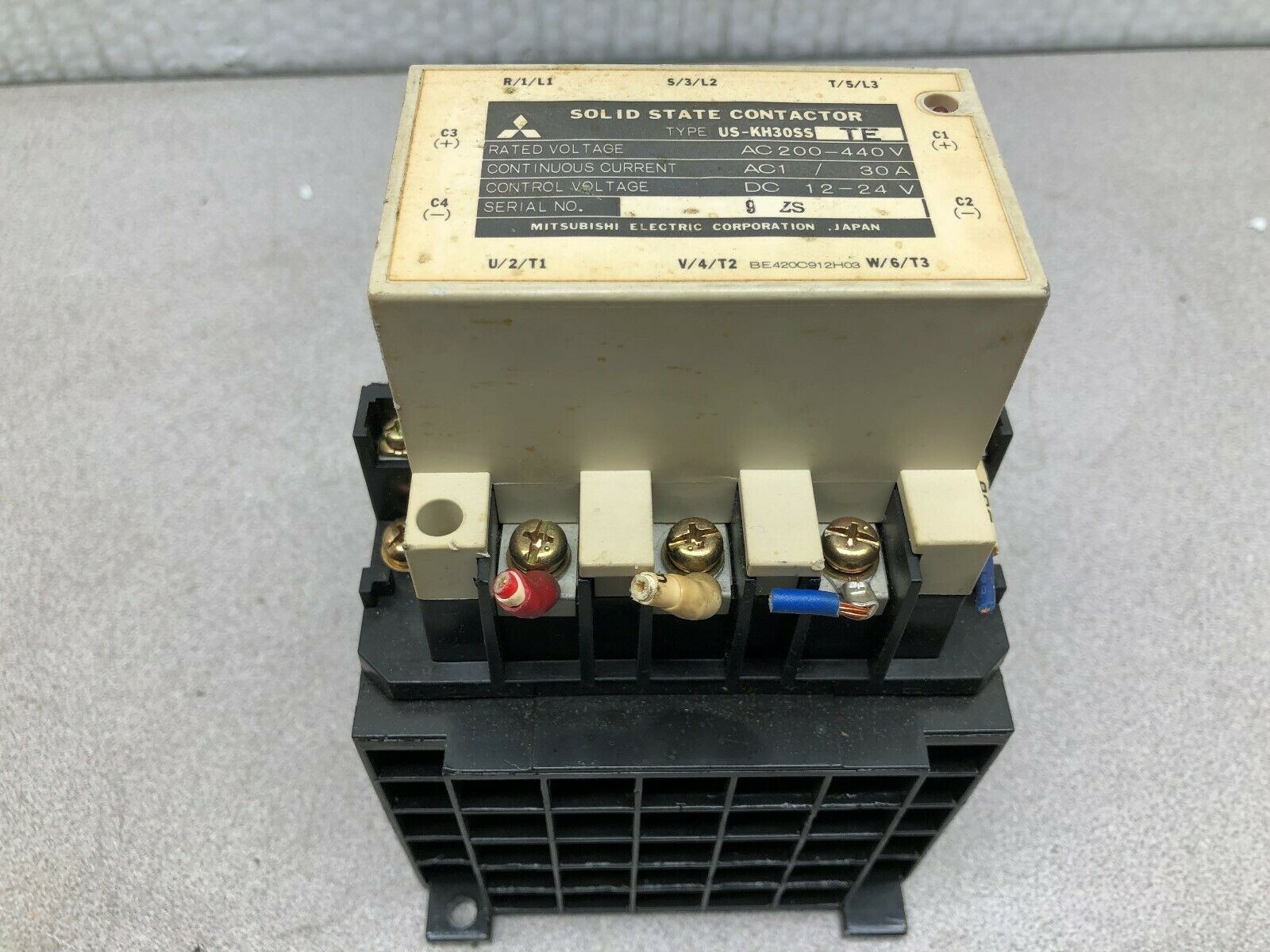 USED MITSUBISHI ELECTRIC 30 AMP 3 PH 200-440 12-24 VDC COIL SOLID STATE CONTACTO