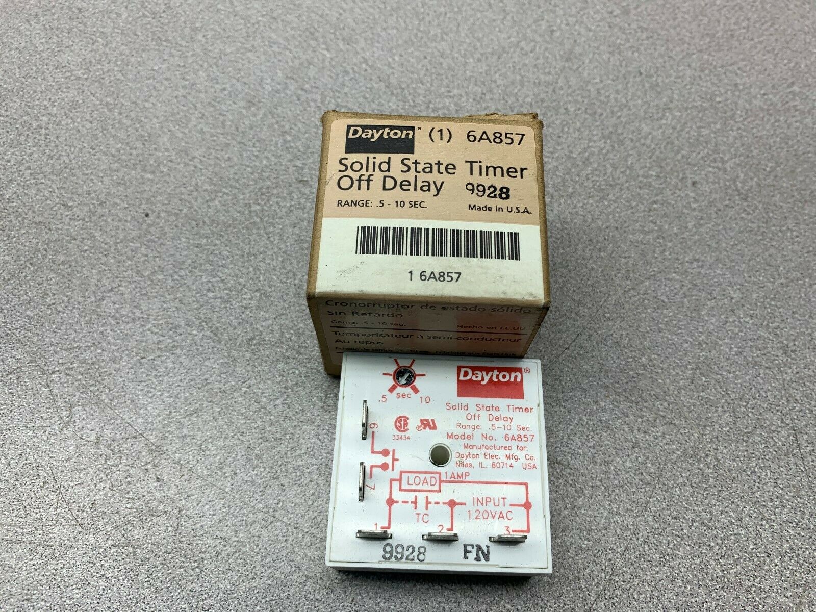 NEW IN BOX DAYTON SOLID STATE TIMER 6A857