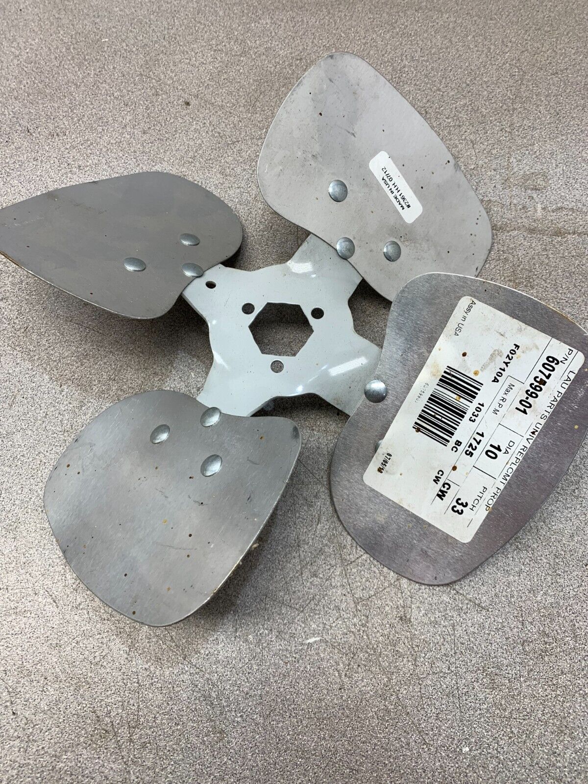 NEW Lau-Conaire Universal Replacement Fan 10" DIA. 607599-01