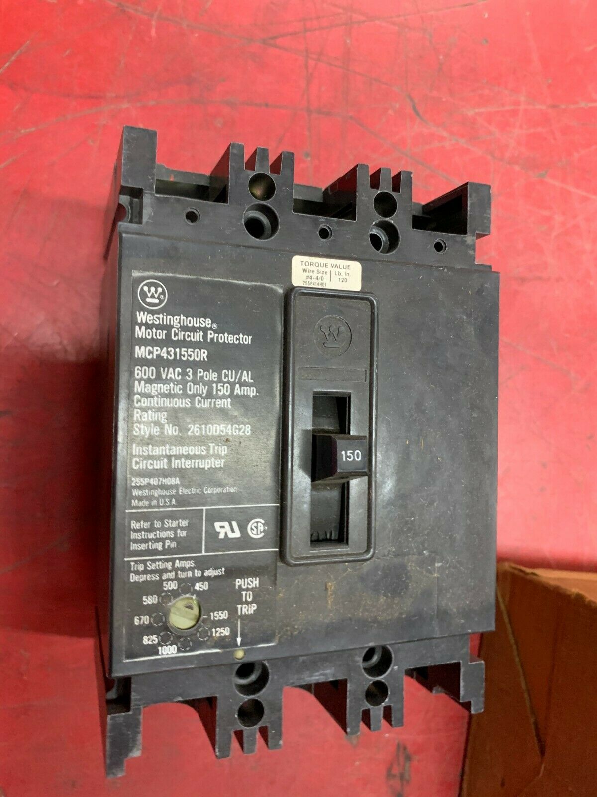 NEW WESTINGHOUSE 150 AMP CIRCUIT BREAKERS MCP431550R