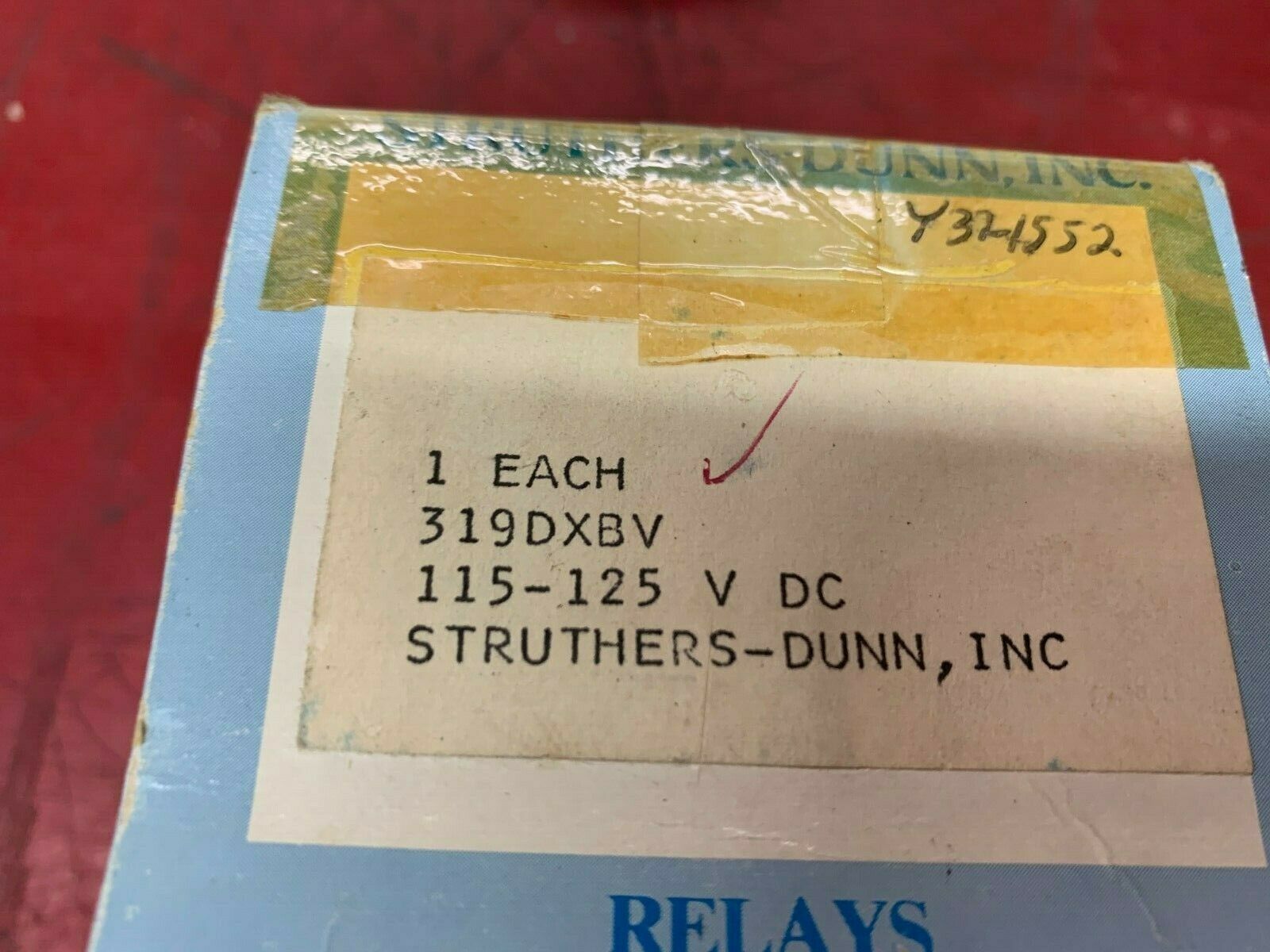 NEW IN BOX STRUTHERS-DUNN 125 VDC. RELAY 319DXBV