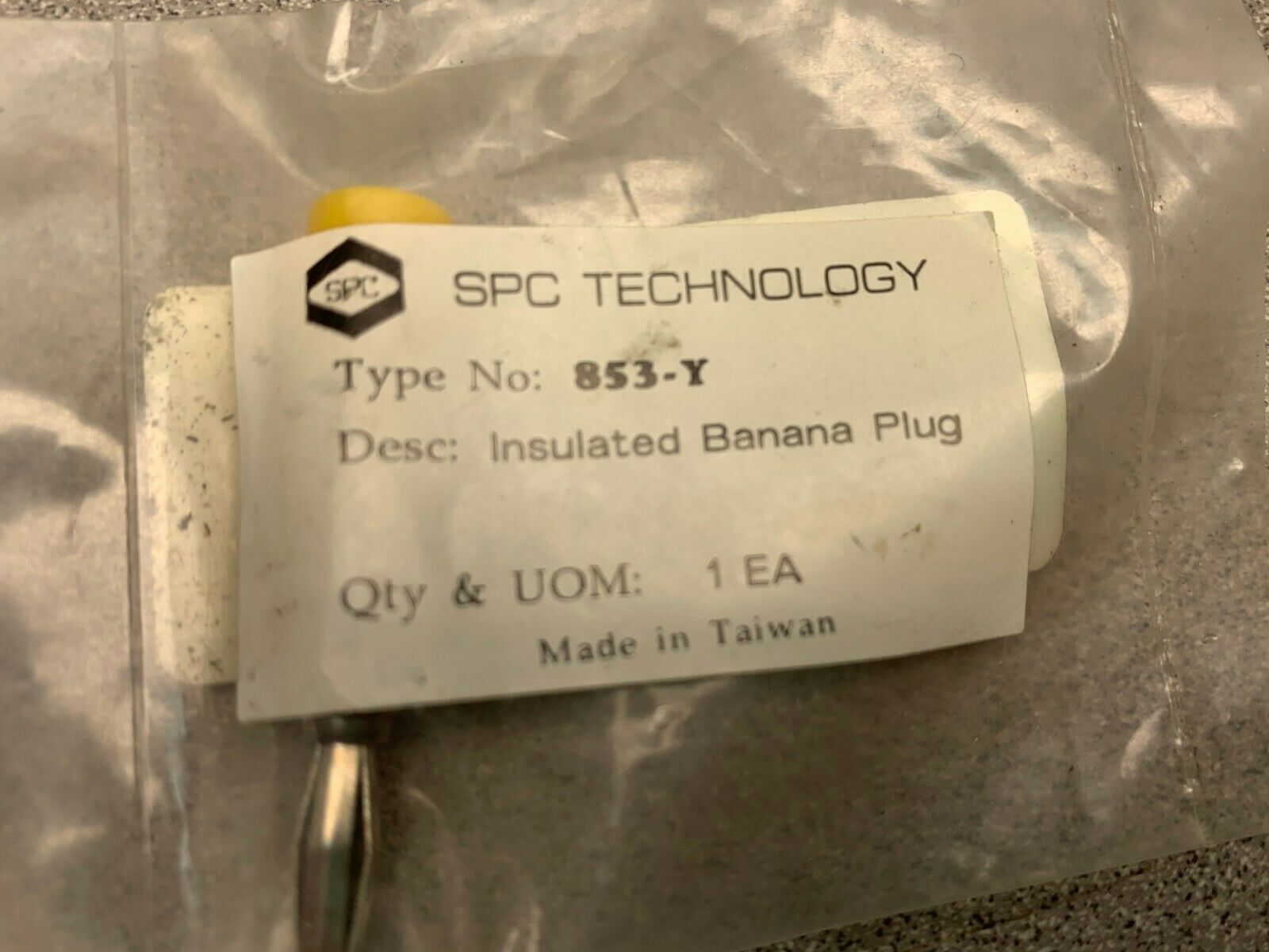 NEW IN BAG SPC TECHNOLOGY INSULATED BANANA PLUG 853-Y