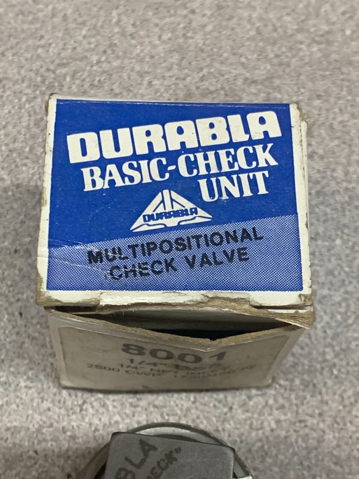 NEW NO BOX DURABLA 1/4" NPT Stainless Steel Check Valve 8001 BSS 303 SS